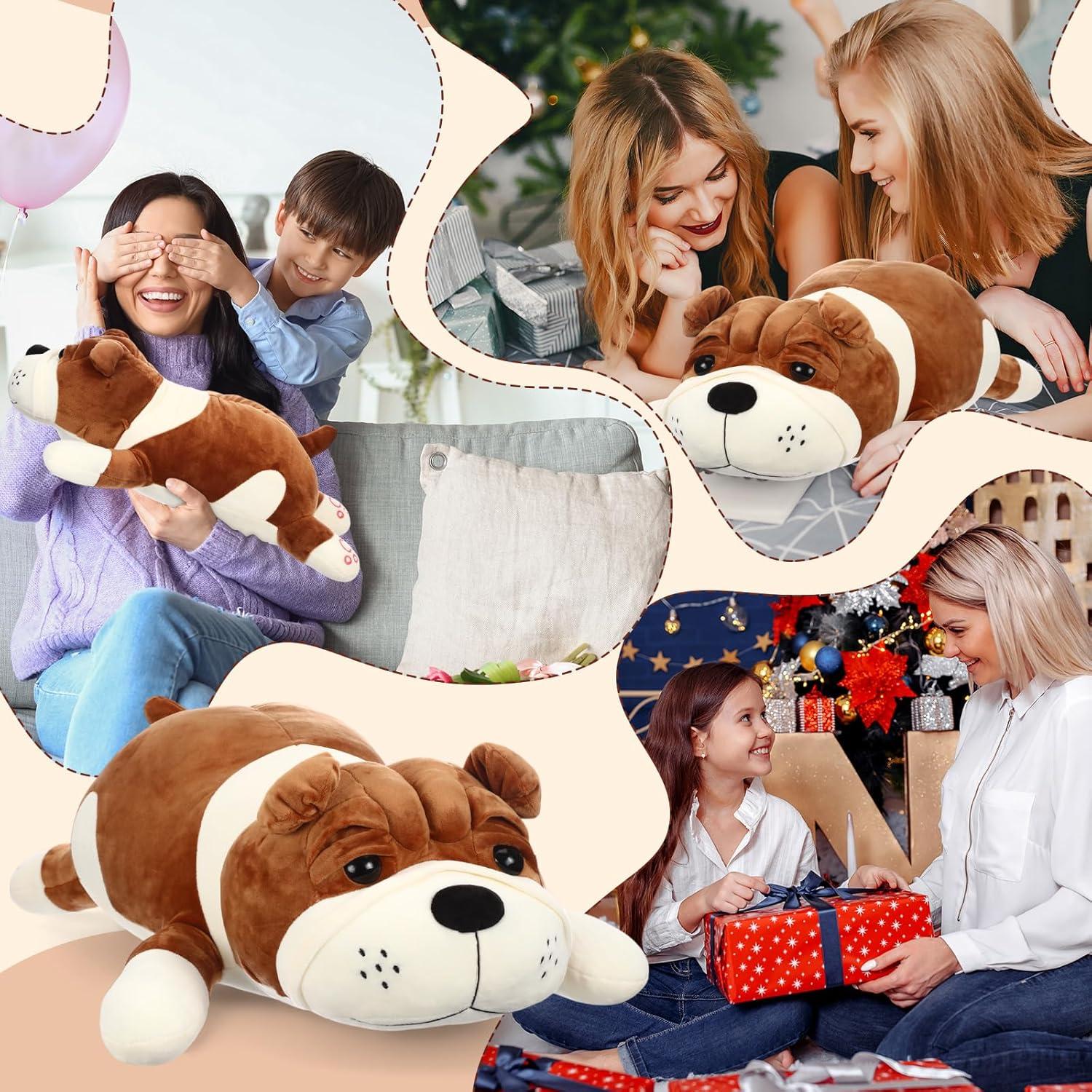 Perro de Peluche Jumbo 60 cm Vertintong Suave y Realista