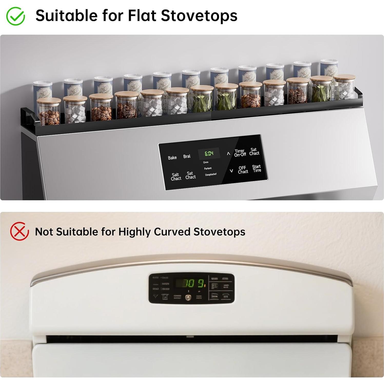 Estante Magnético Expandible para Especias WOCHUANGSI Negro