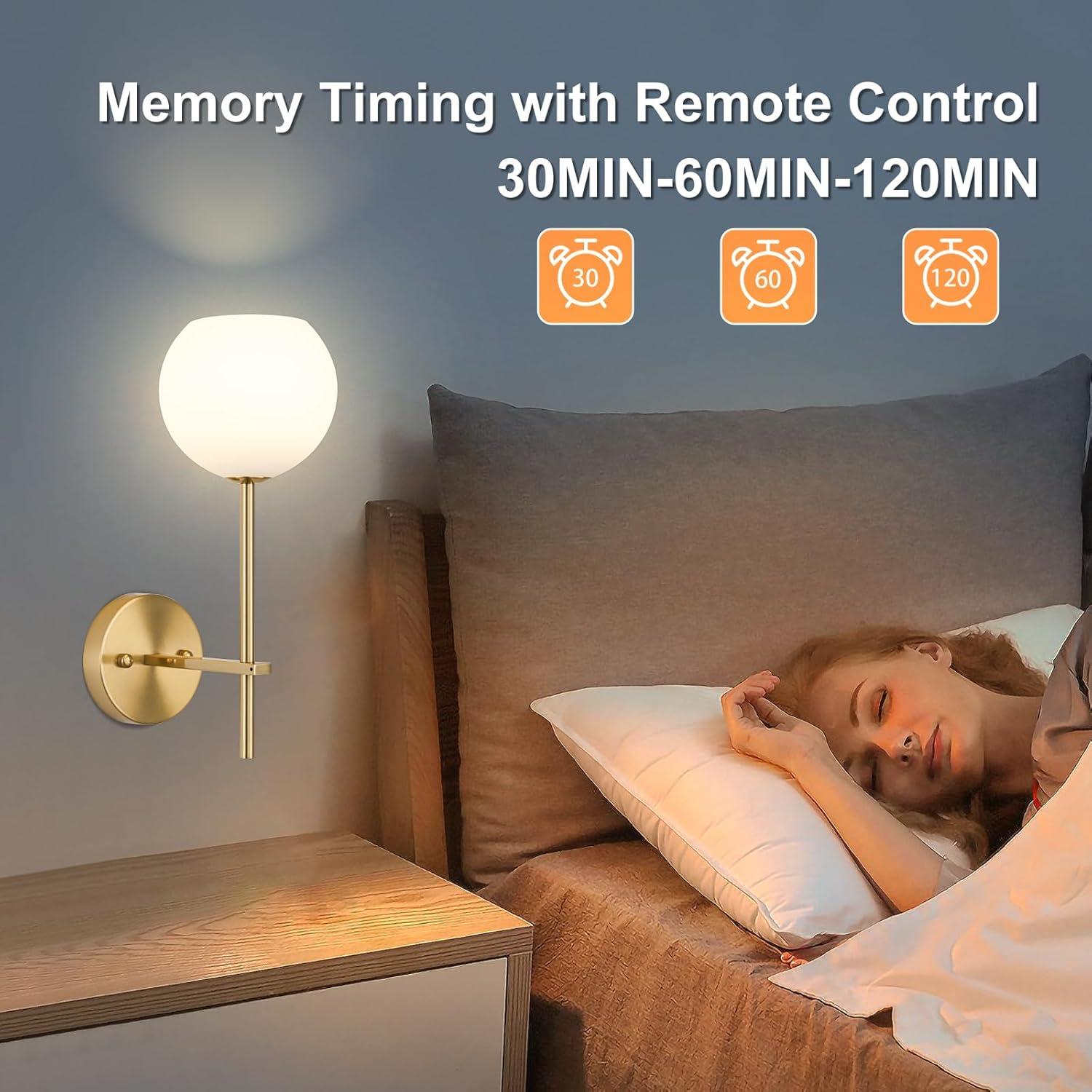 Juego de 2 Apliques de Pared Dorados Keep Shinning, 12 RGB