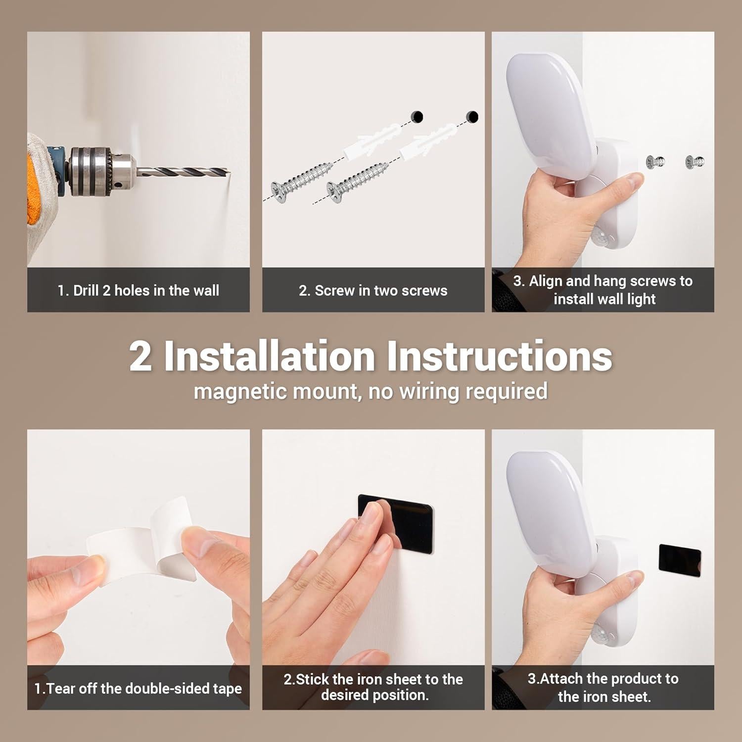 Luz de Closet LED AUDERWIN Recargable con Sensor y Control Remoto