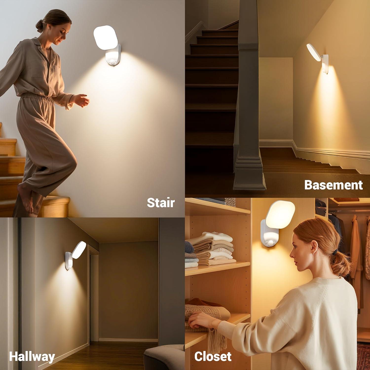 Luz de Closet LED AUDERWIN Recargable con Sensor y Control Remoto