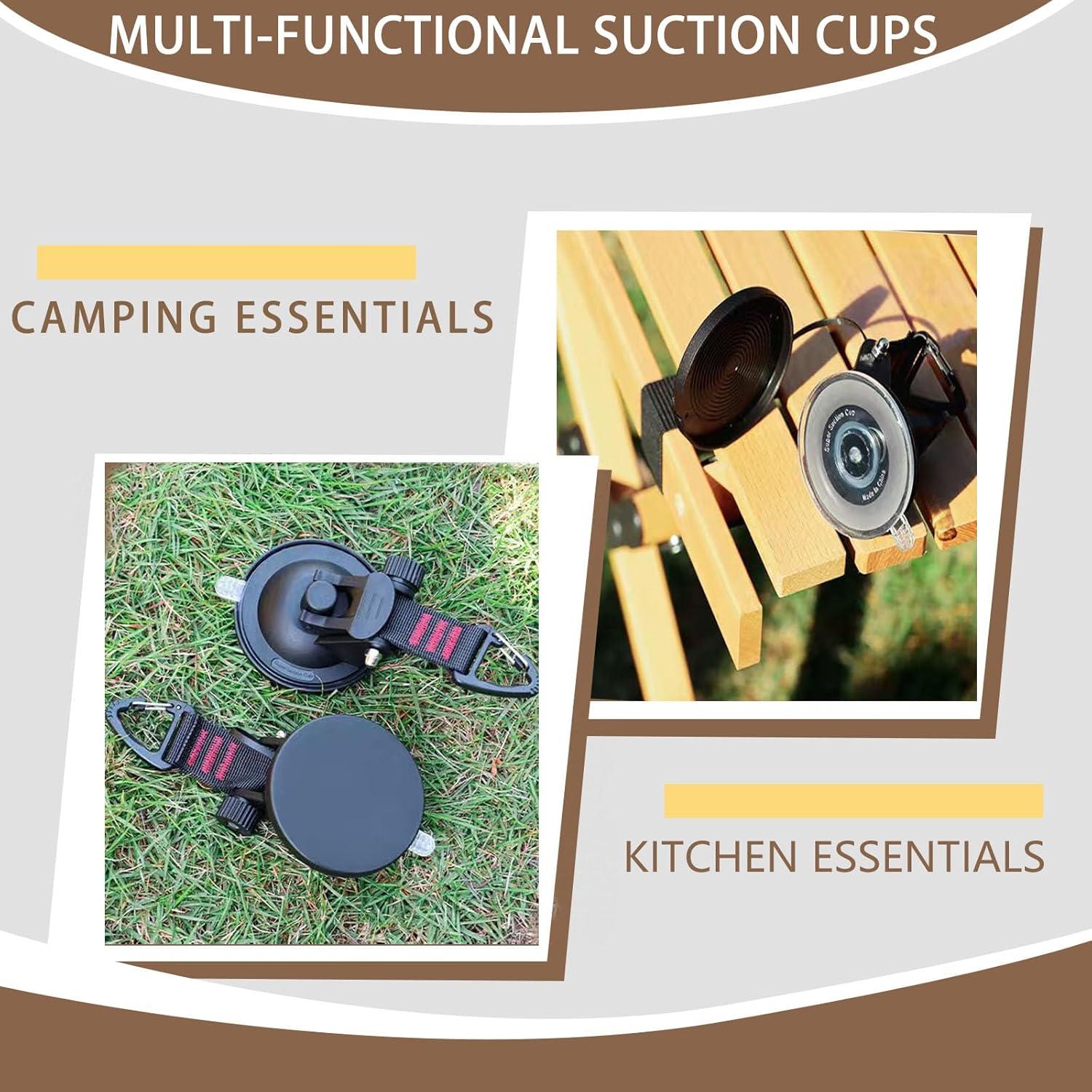 Anclajes de Ventosas DthwagfL 4 Pcs 10 kg para Camping