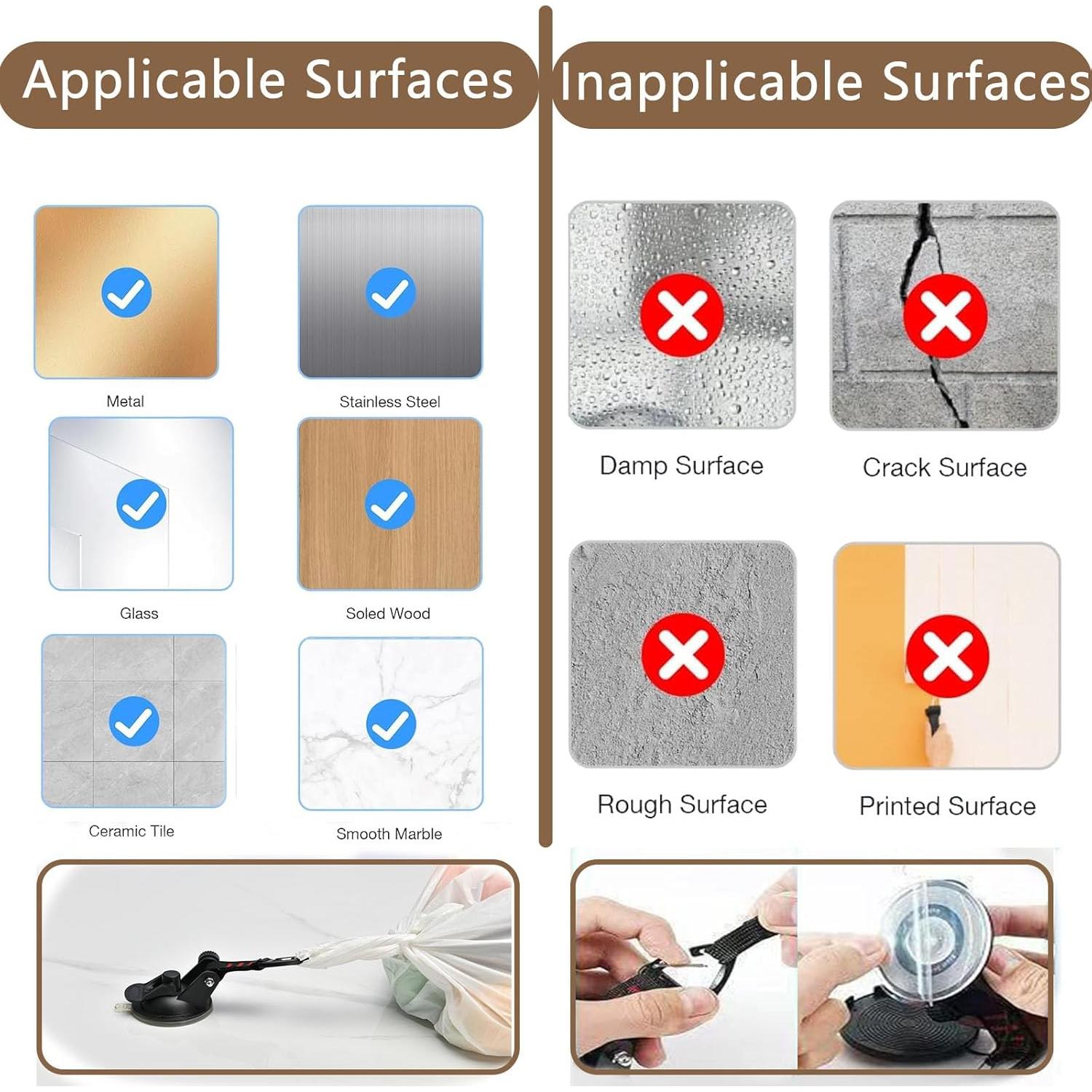 Anclajes de Ventosas DthwagfL 4 Pcs 10 kg para Camping