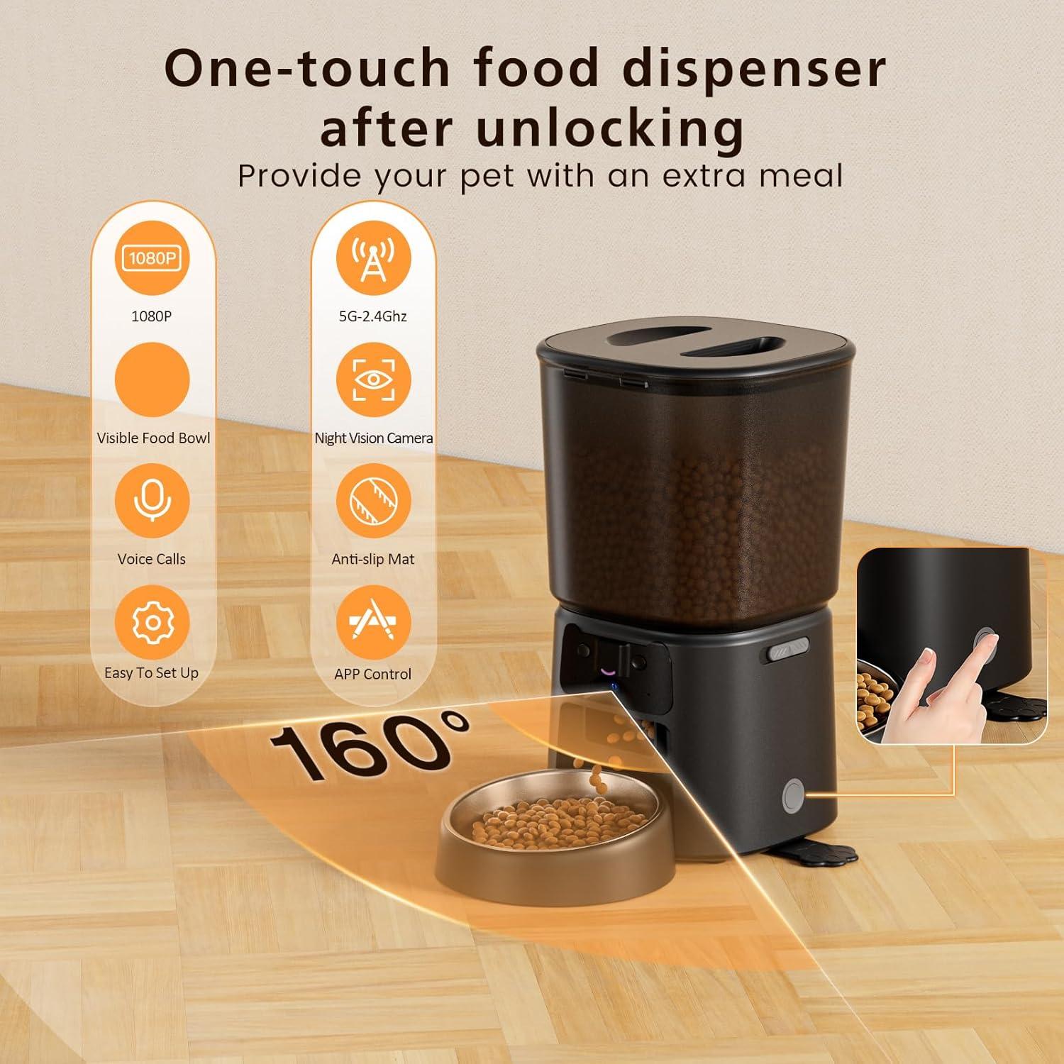 Comedero Automático Inteligente Petrice 4L con Cámara HD