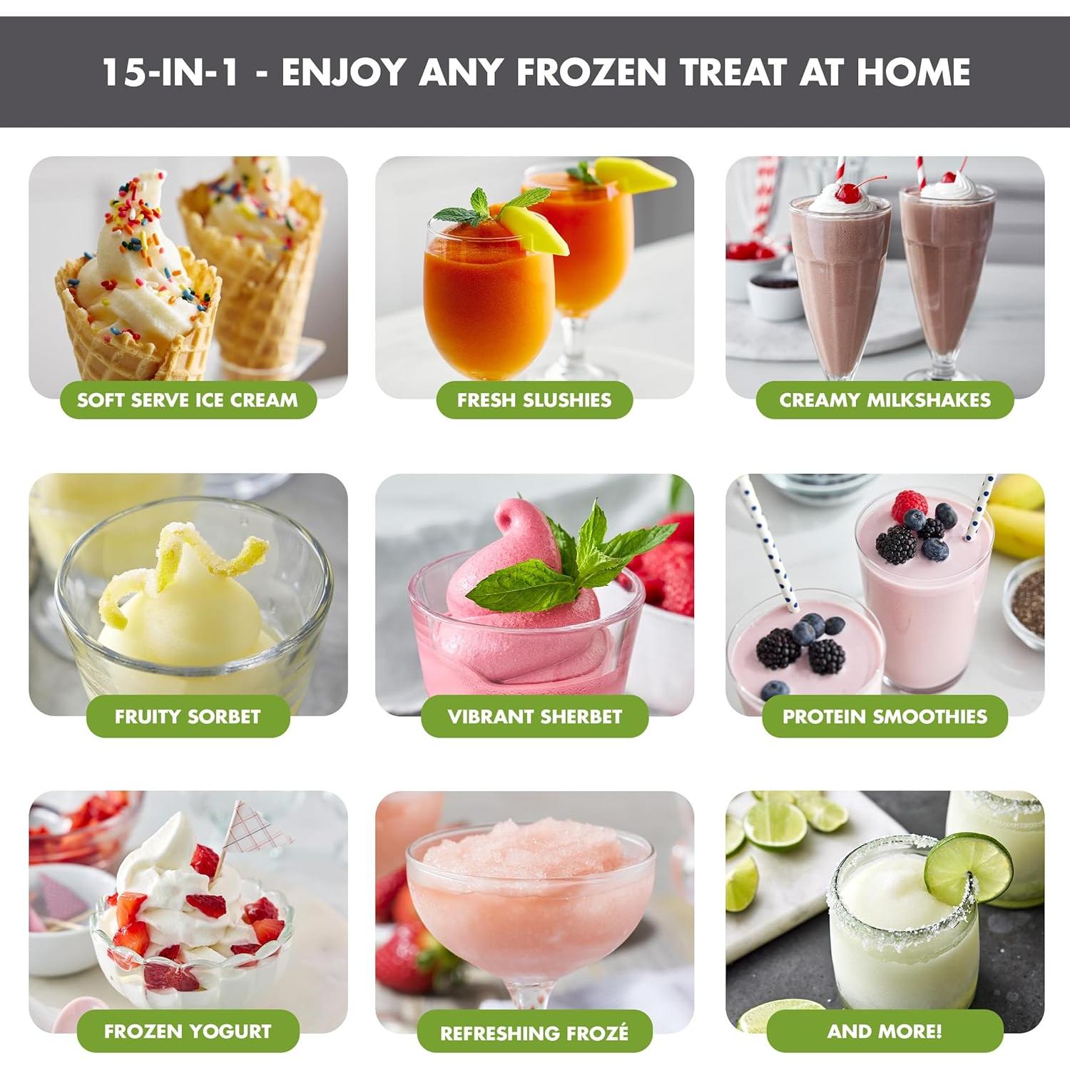 Máquina de Helados GreenPan Frost 15 en 1 1.89L Gris Regaliz