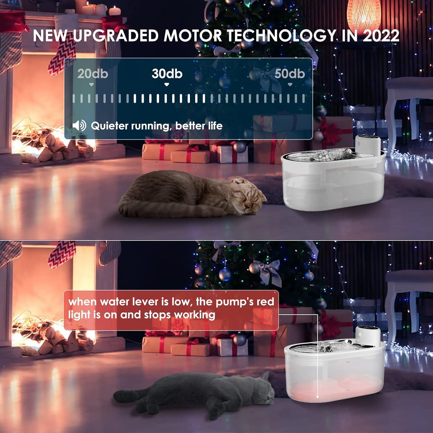 Fuente de Agua Automática para Gatos Tomxcute 3.0L Inalámbrica