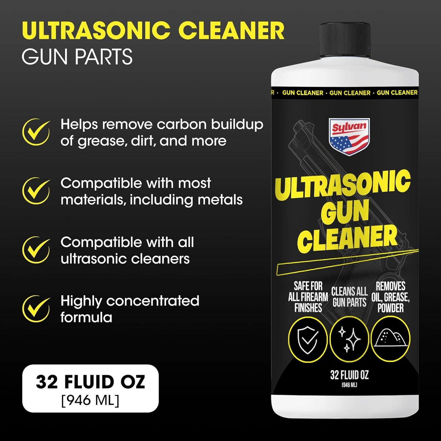 Limpiador Ultrasónico de Armas Sylvan Hills 32 Oz. (0.95 L)
