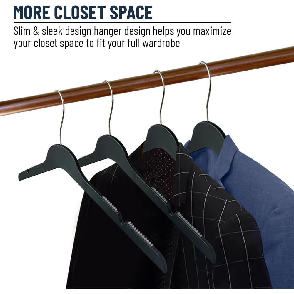 Perchas Antideslizantes de Plástico Perfectly Closeted - 18 Piezas