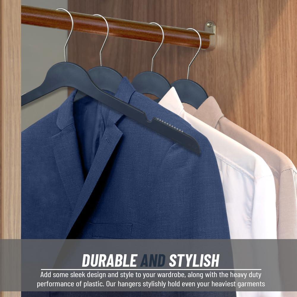 Perchas Antideslizantes de Plástico Perfectly Closeted - 18 Piezas