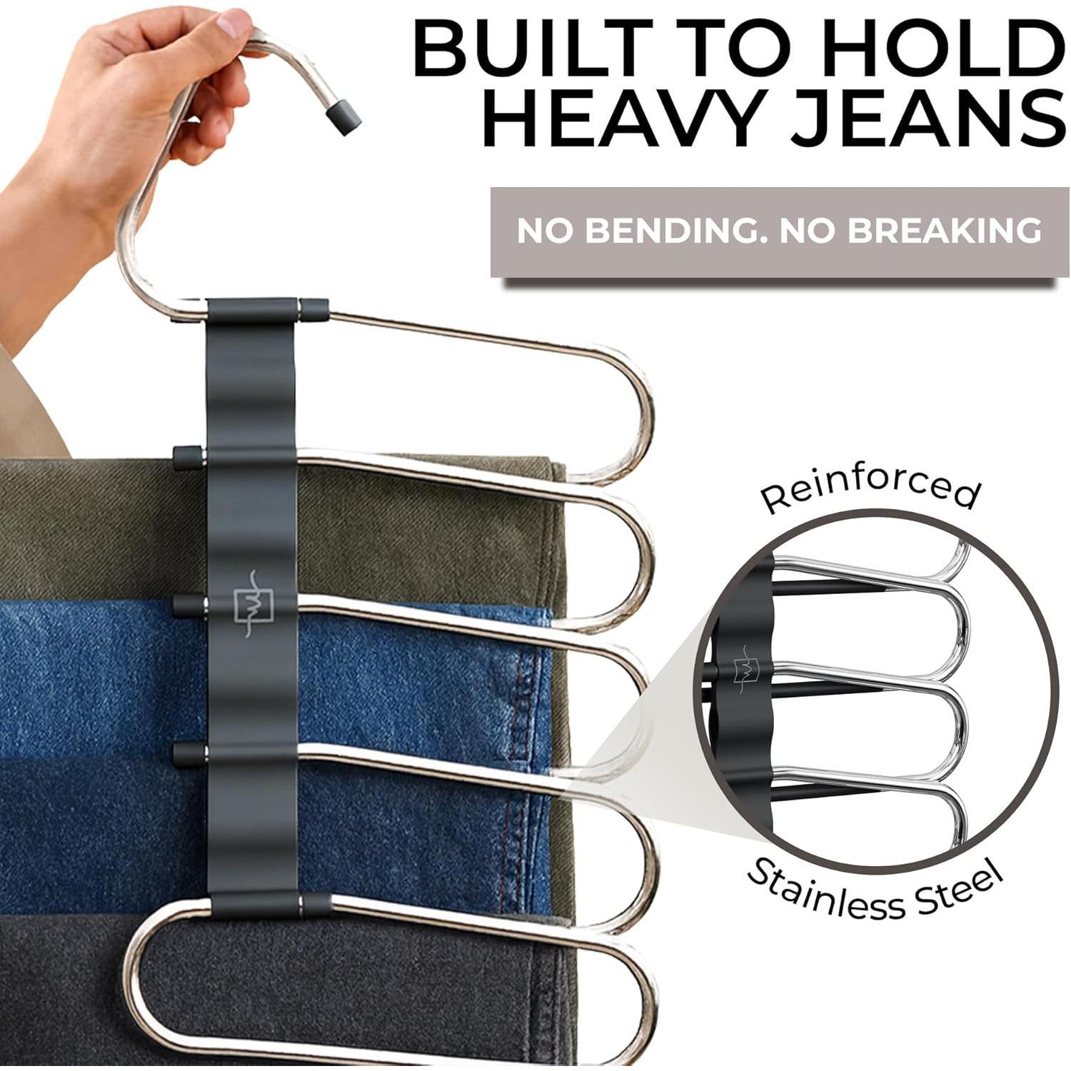 Perchas MORALVE para Pantalones - Paquete de 2 - Antideslizantes