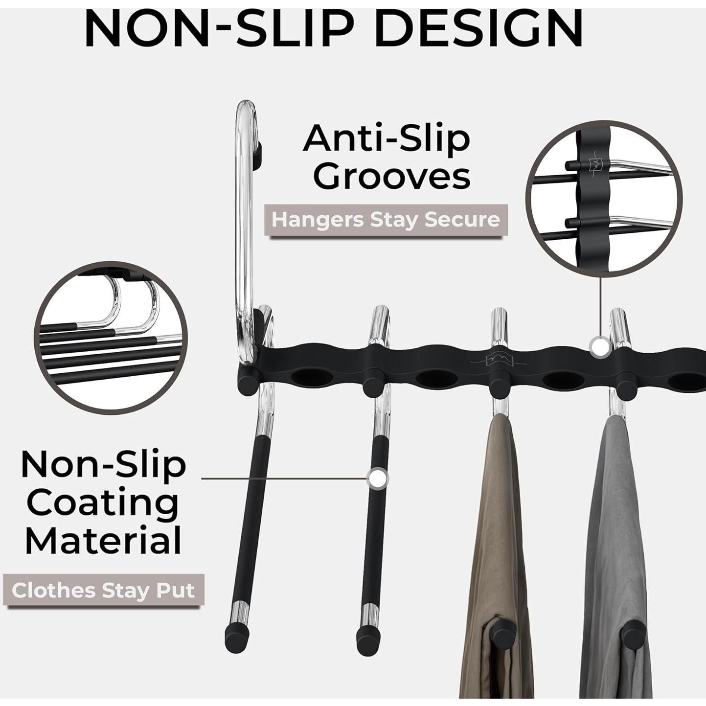 Perchas MORALVE para Pantalones - Paquete de 2 - Antideslizantes