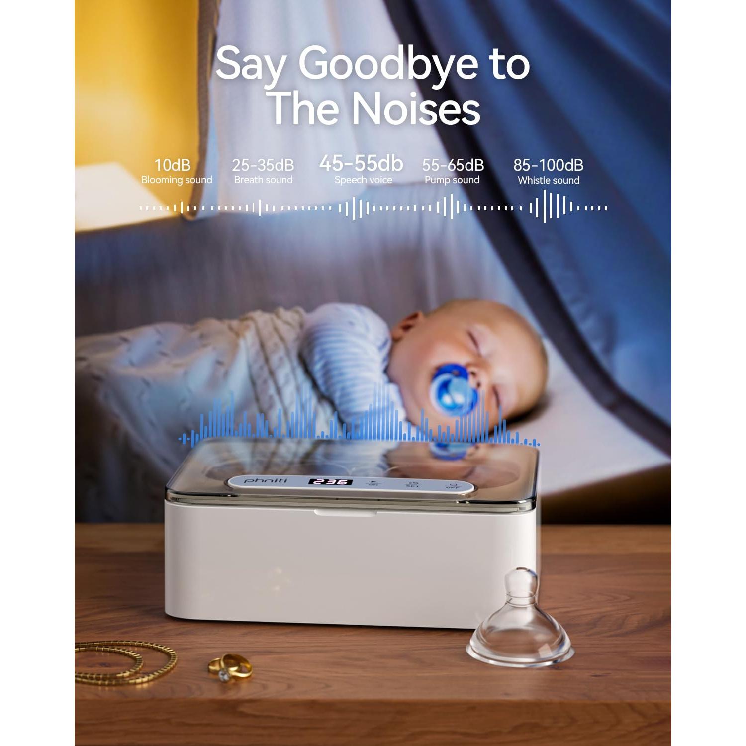 Limpiador Ultrasónico Phniti 330ml 47KHz para Joyas y Gafas