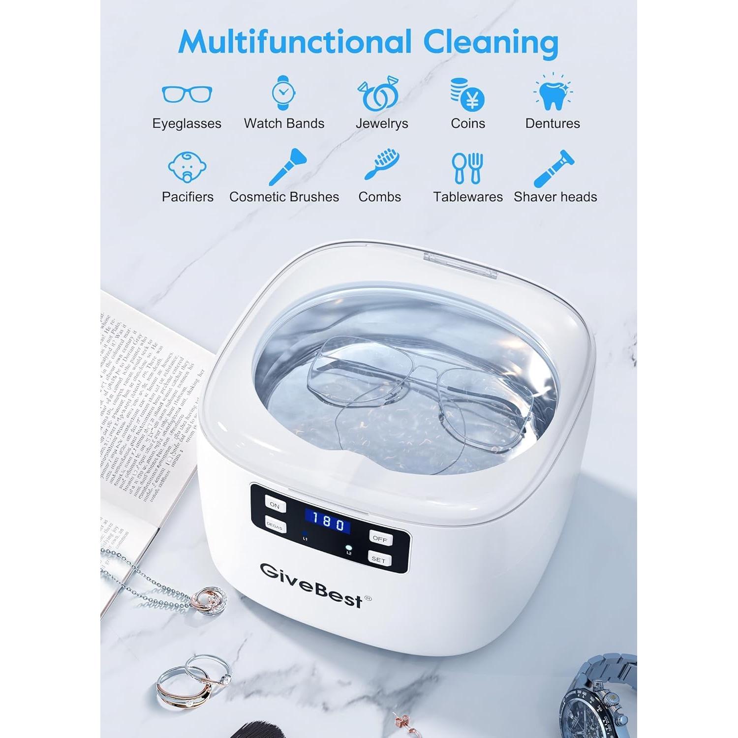 Limpiador Ultrasónico de Joyas GiveBest JX-956 750ml 45kHz