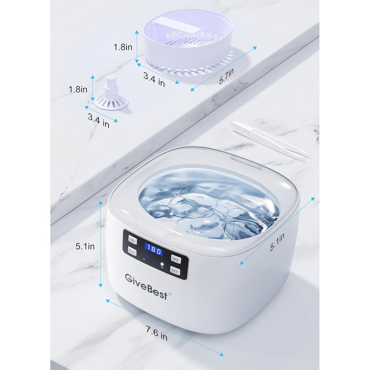 Limpiador Ultrasónico de Joyas GiveBest JX-956 750ml 45kHz