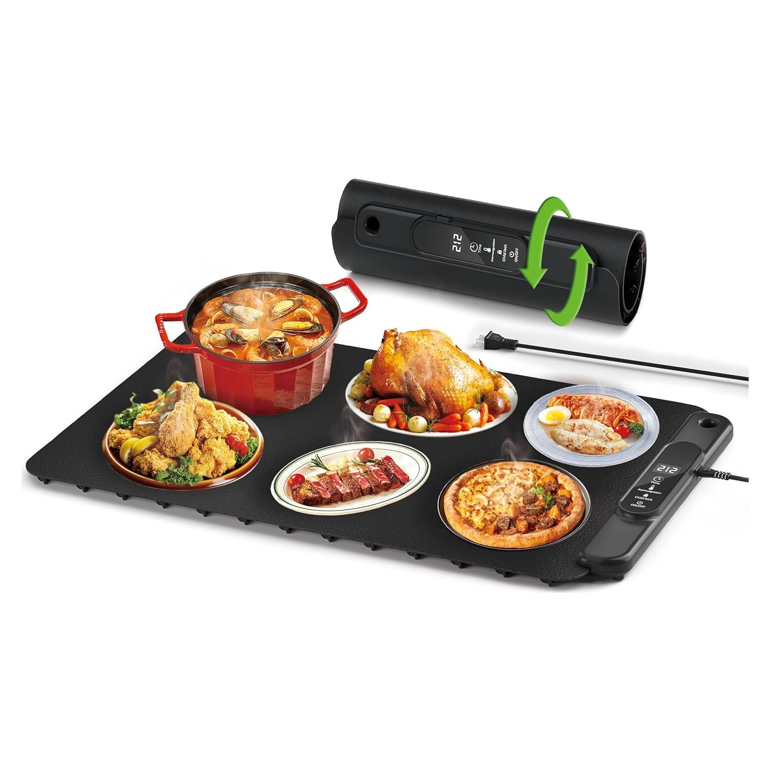 Alfombrilla Calentadora de Comida YTLAD 65x39.5cm 300W Negra