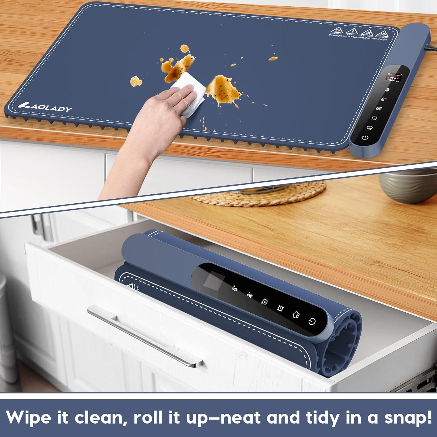 Alfombrilla Calentadora de Comida AOLADY 60x38cm con Control APP