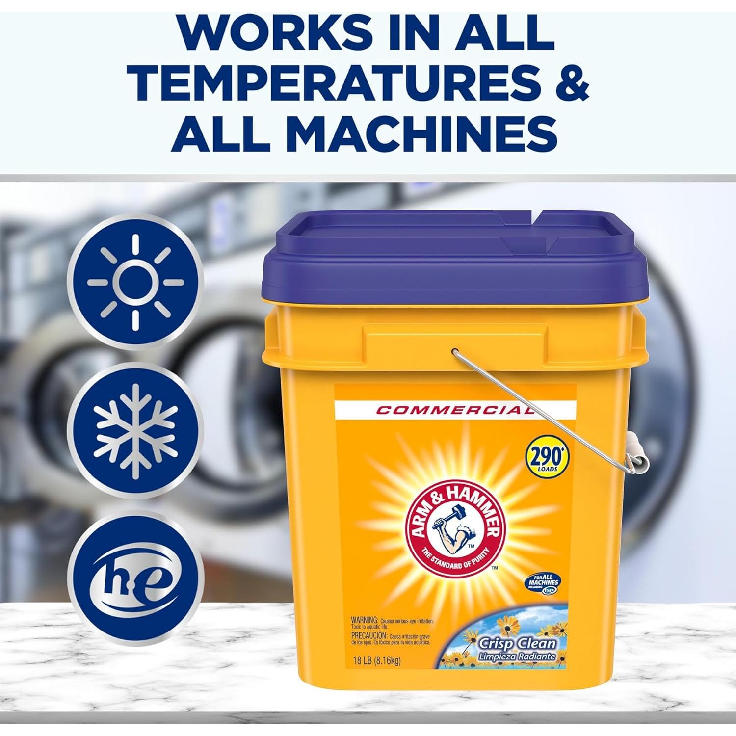 Detergente en polvo Arm & Hammer 8.16 kg limpieza profunda