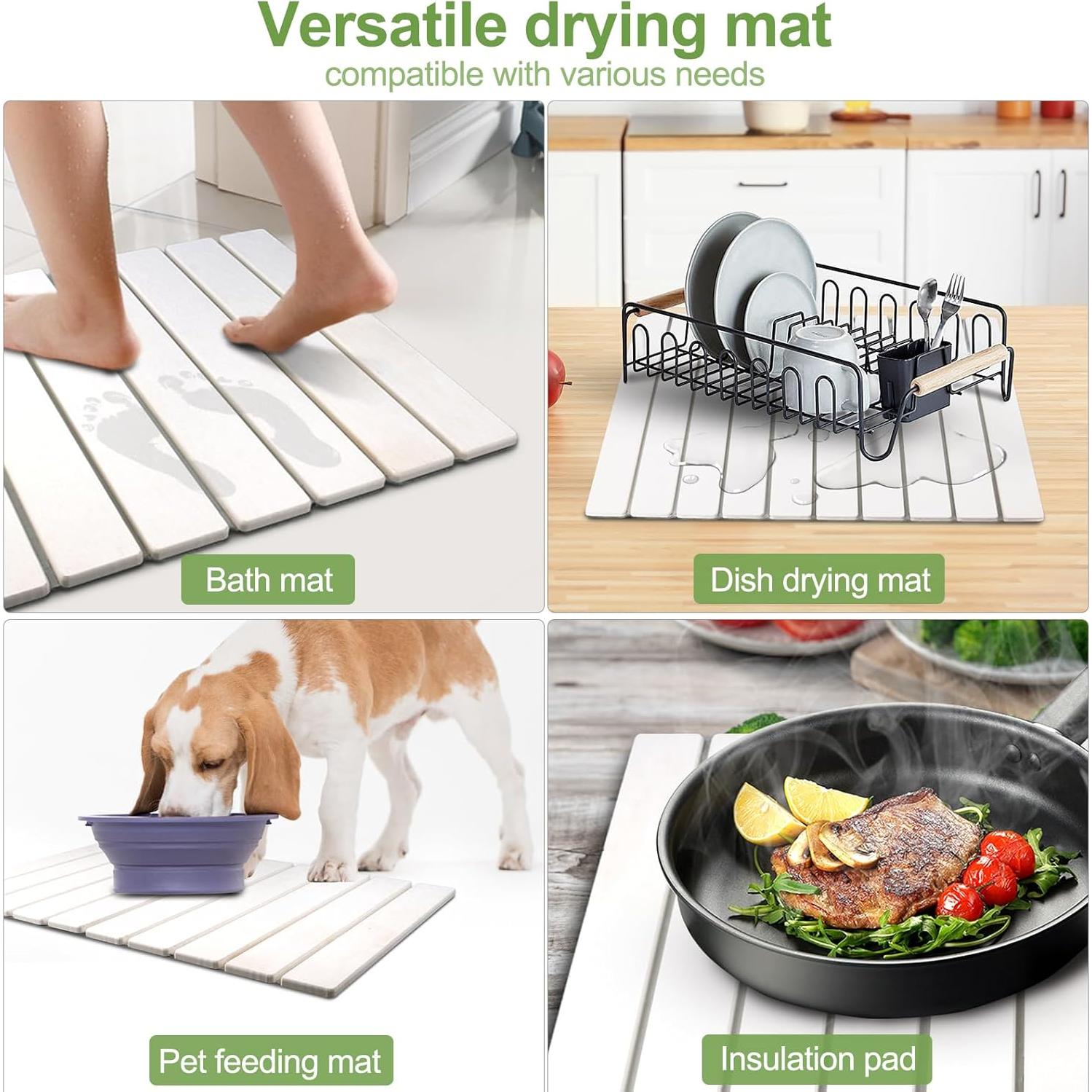 Alfombrilla de Secado de Piedra Diatomácea 60x40 cm Seropy