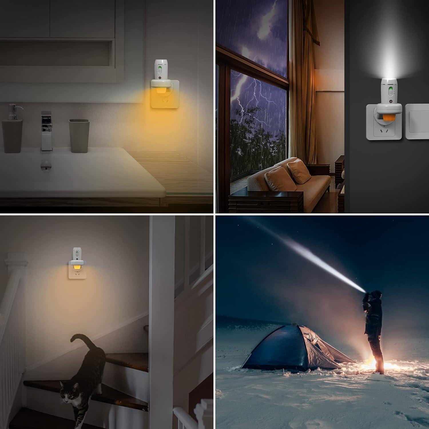 Linterna de Emergencia THOVAS 3 en 1 Recargable 500 Lúmenes