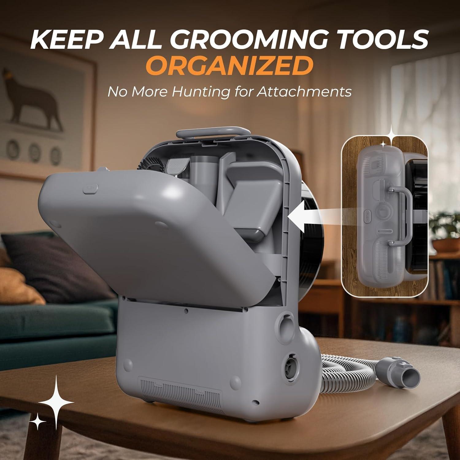 Aspiradora y Secadora para Perros KungFuPet 3 en 1 15000Pa