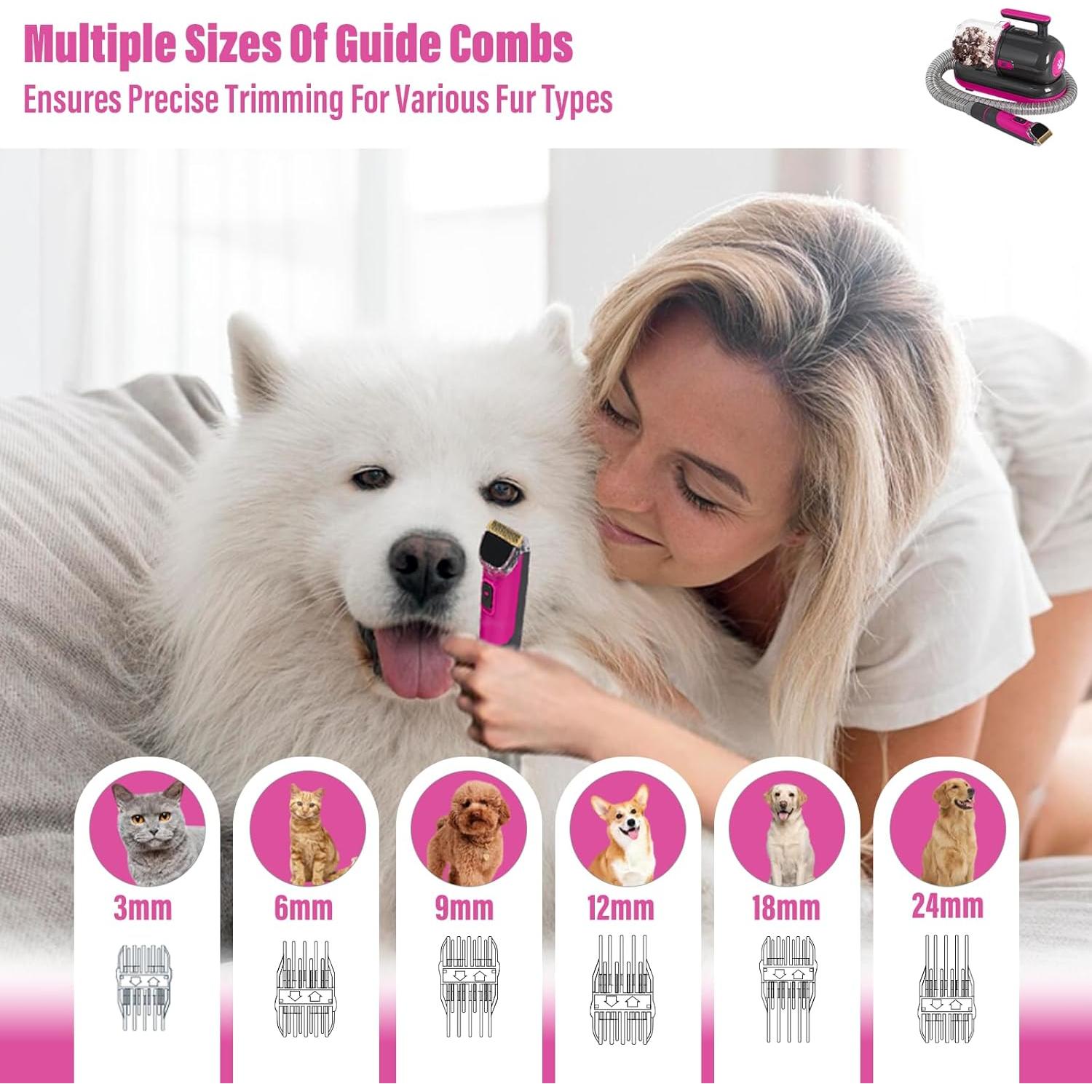 Kit de Acicalamiento para Perros WINWIN S7 con Aspiradora 1.5L