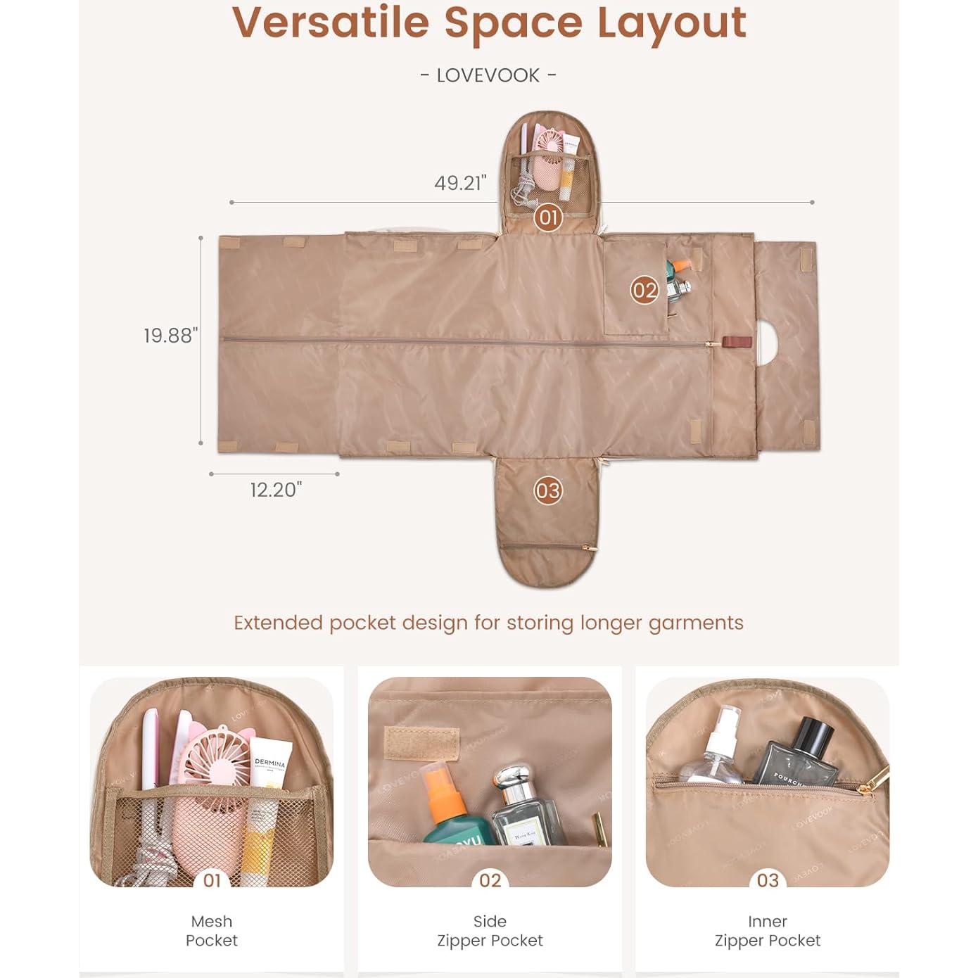 Bolsa de Ropa LOVEVOOK 2 en 1 para Mujeres Impermeable 53L