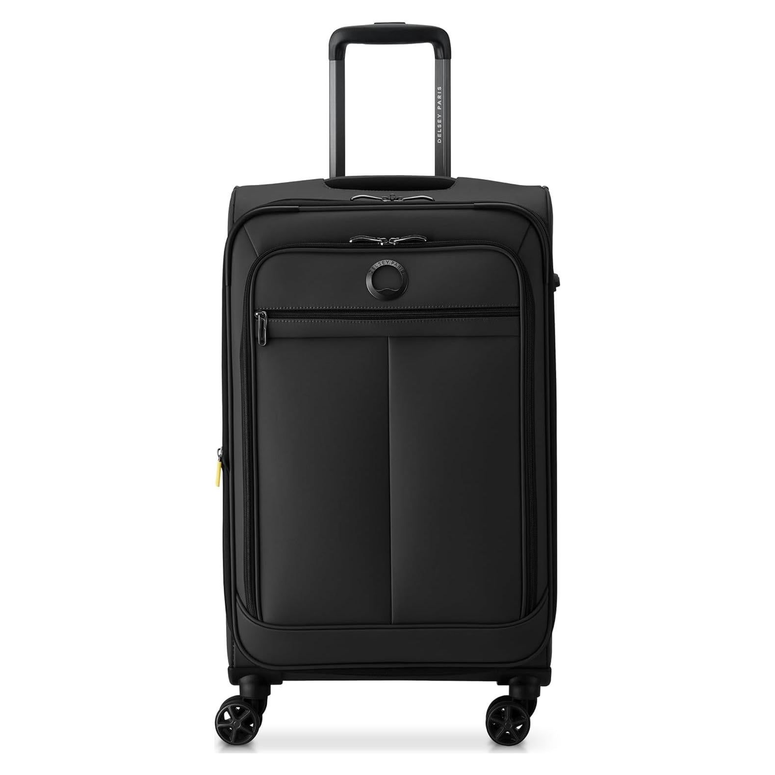 Maleta Mediana Delsey Paris Sky Lite 24" Negra - Poliester Resistente