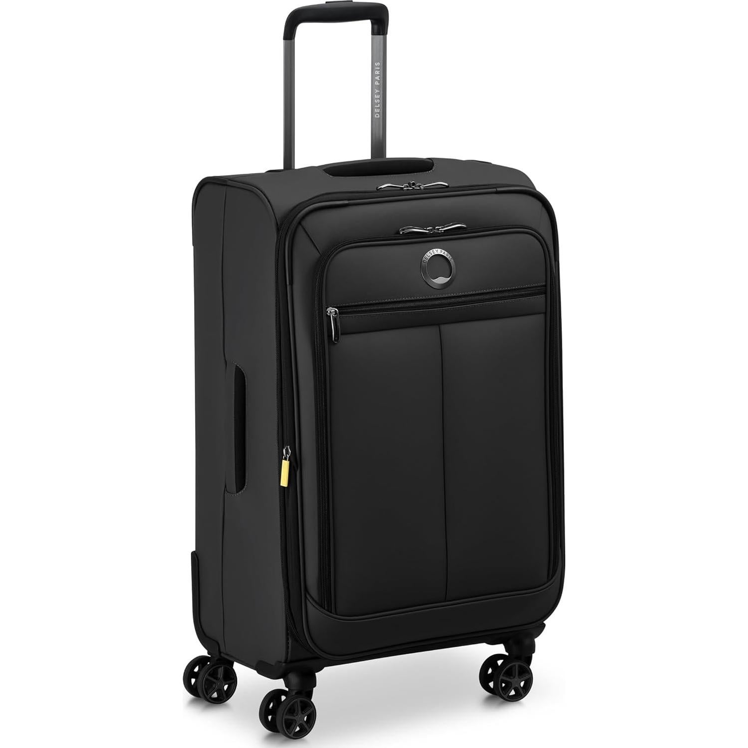 Maleta Mediana Delsey Paris Sky Lite 24" Negra - Poliester Resistente