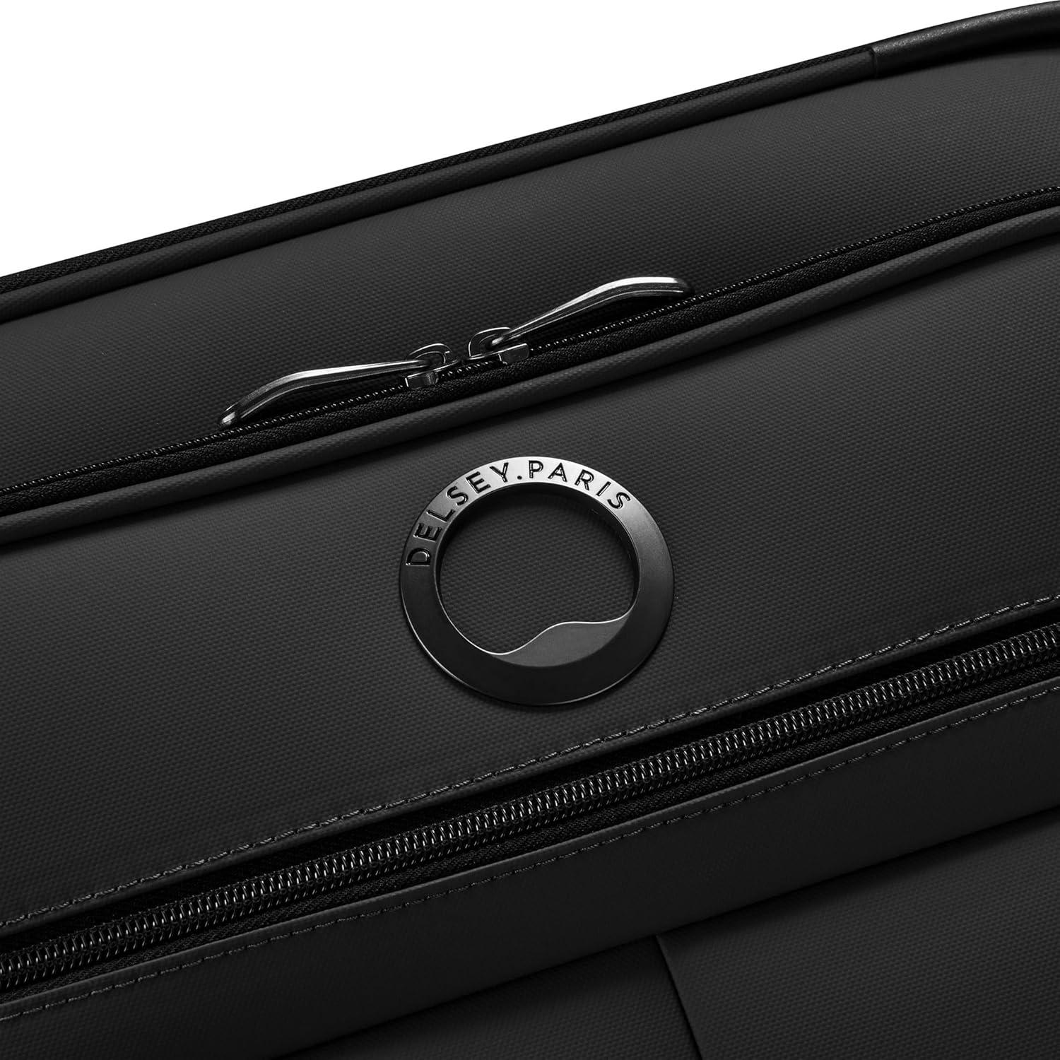 Maleta Mediana Delsey Paris Sky Lite 24" Negra - Poliester Resistente