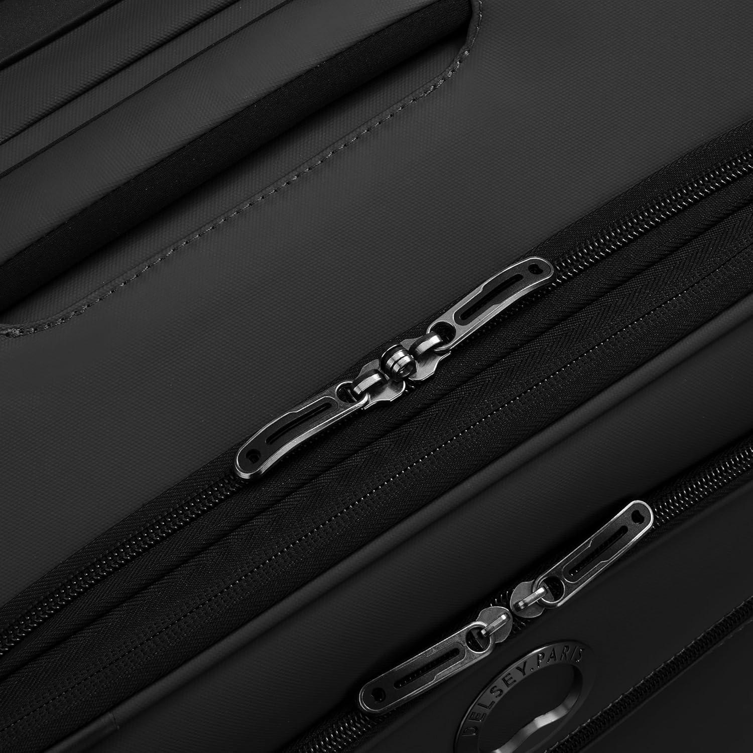 Maleta Mediana Delsey Paris Sky Lite 24" Negra - Poliester Resistente