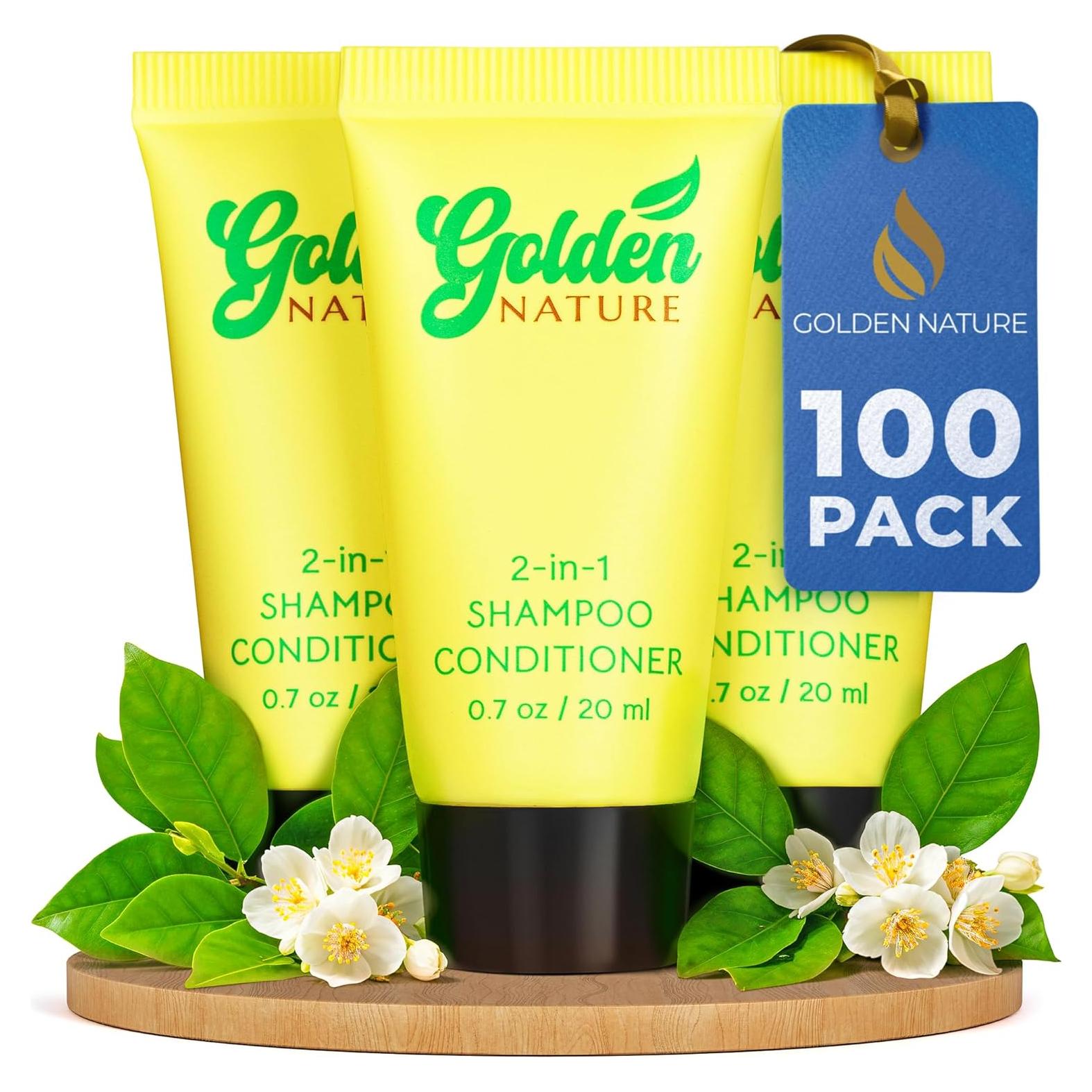 Champú y Acondicionador 2 en 1 Jazmín Golden Nature 100 PK