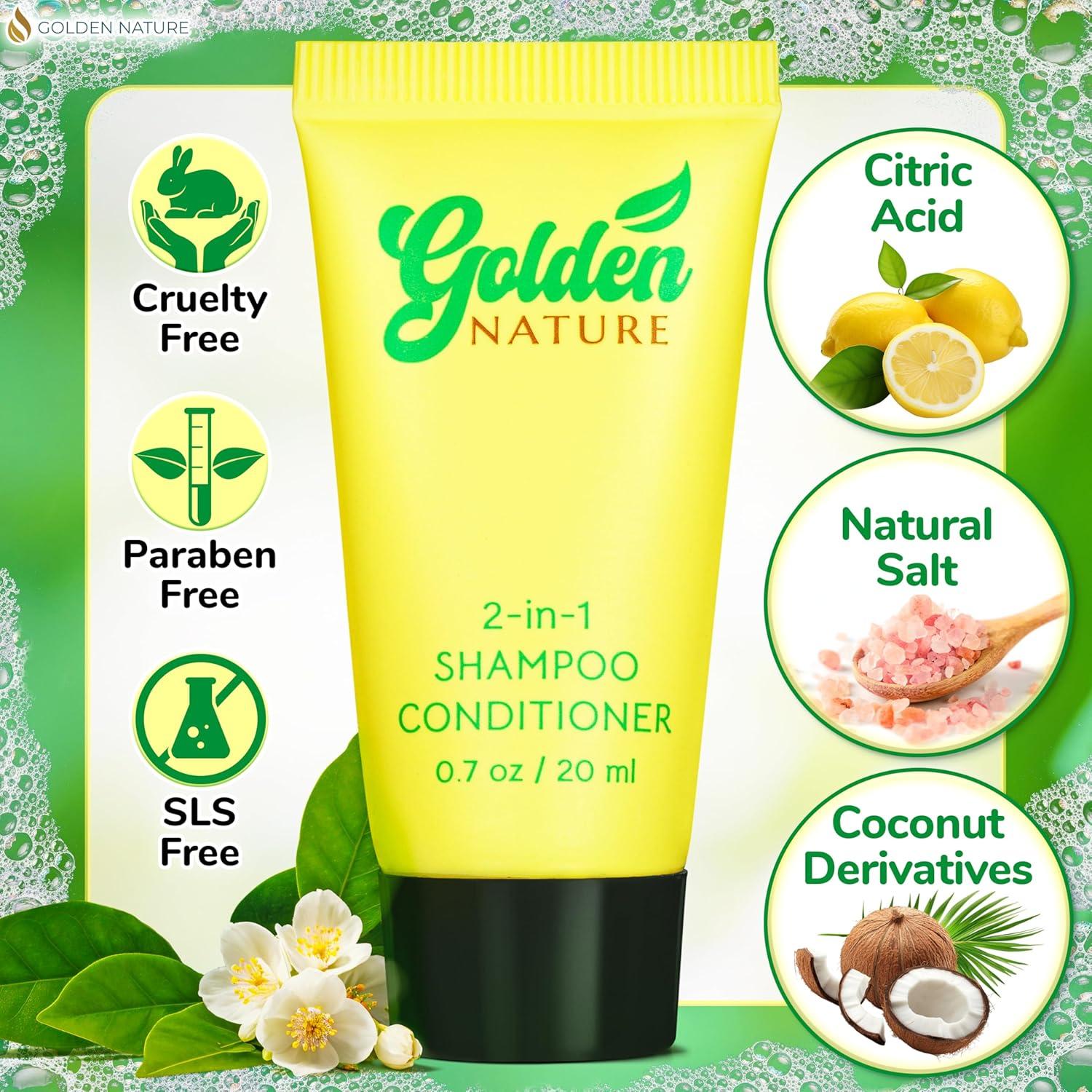 Champú y Acondicionador 2 en 1 Jazmín Golden Nature 100 PK