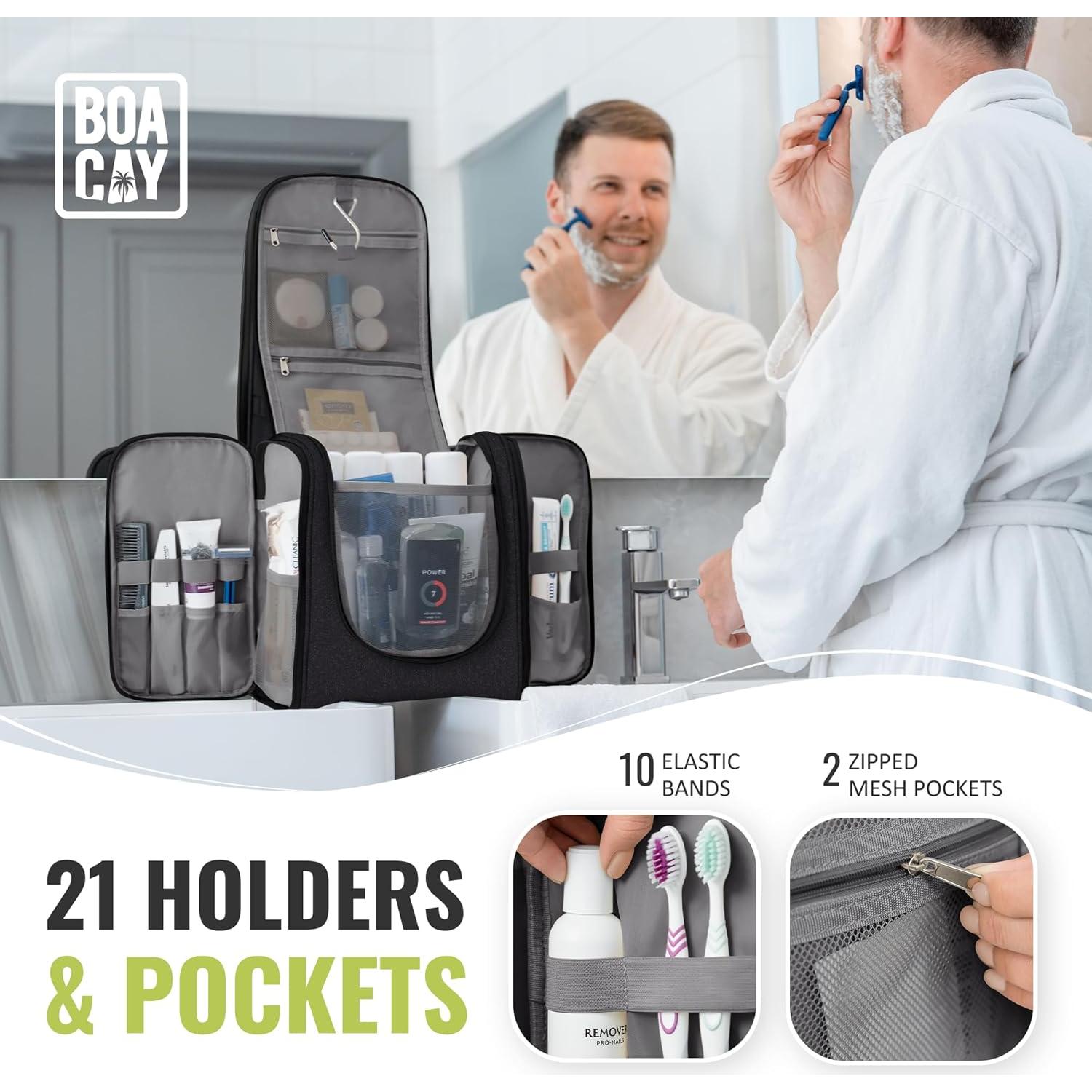 Bolsa de Aseo Colgante Extra Grande BOACAY - Unisex, 29.5x15.2x29 cm