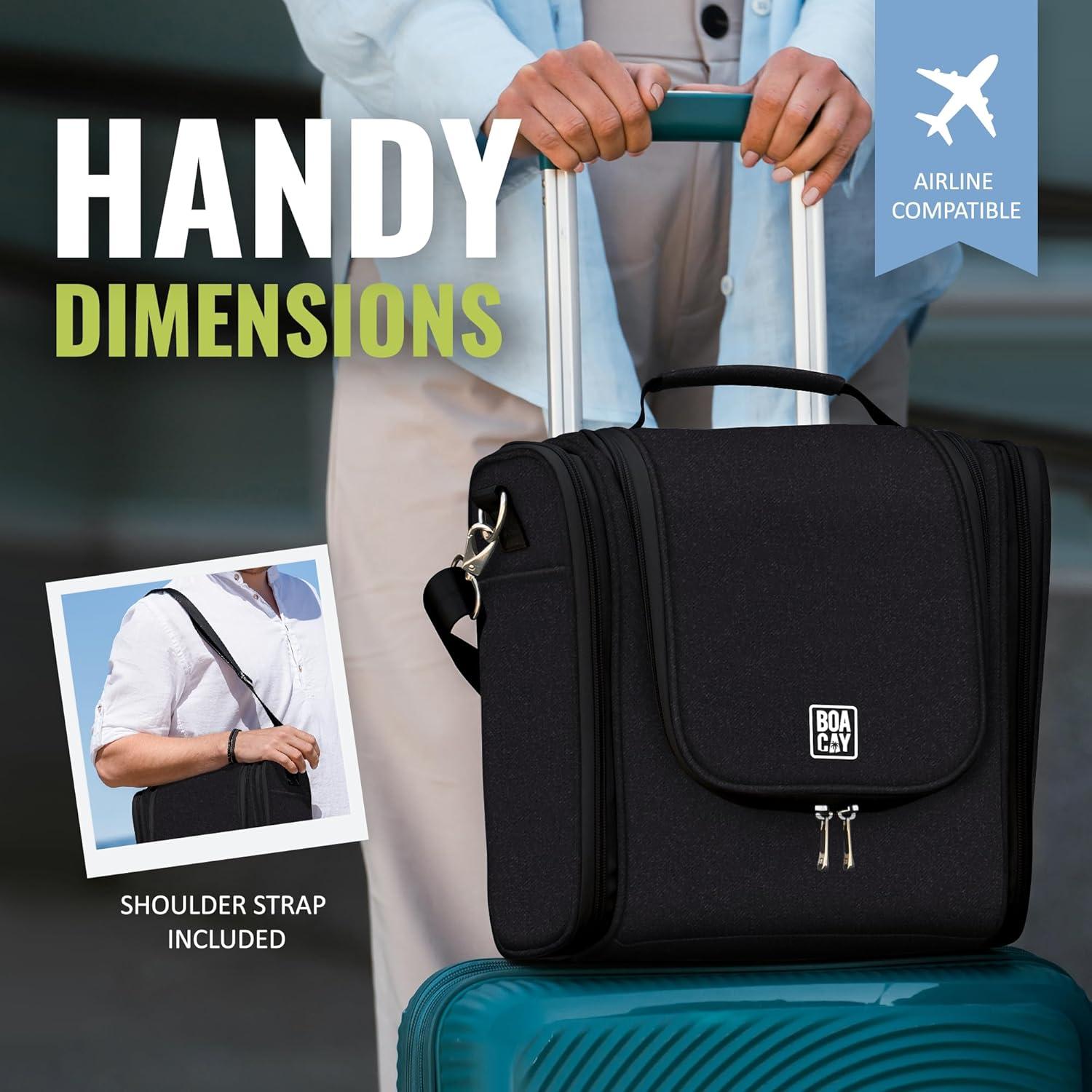 Bolsa de Aseo Colgante Extra Grande BOACAY - Unisex, 29.5x15.2x29 cm