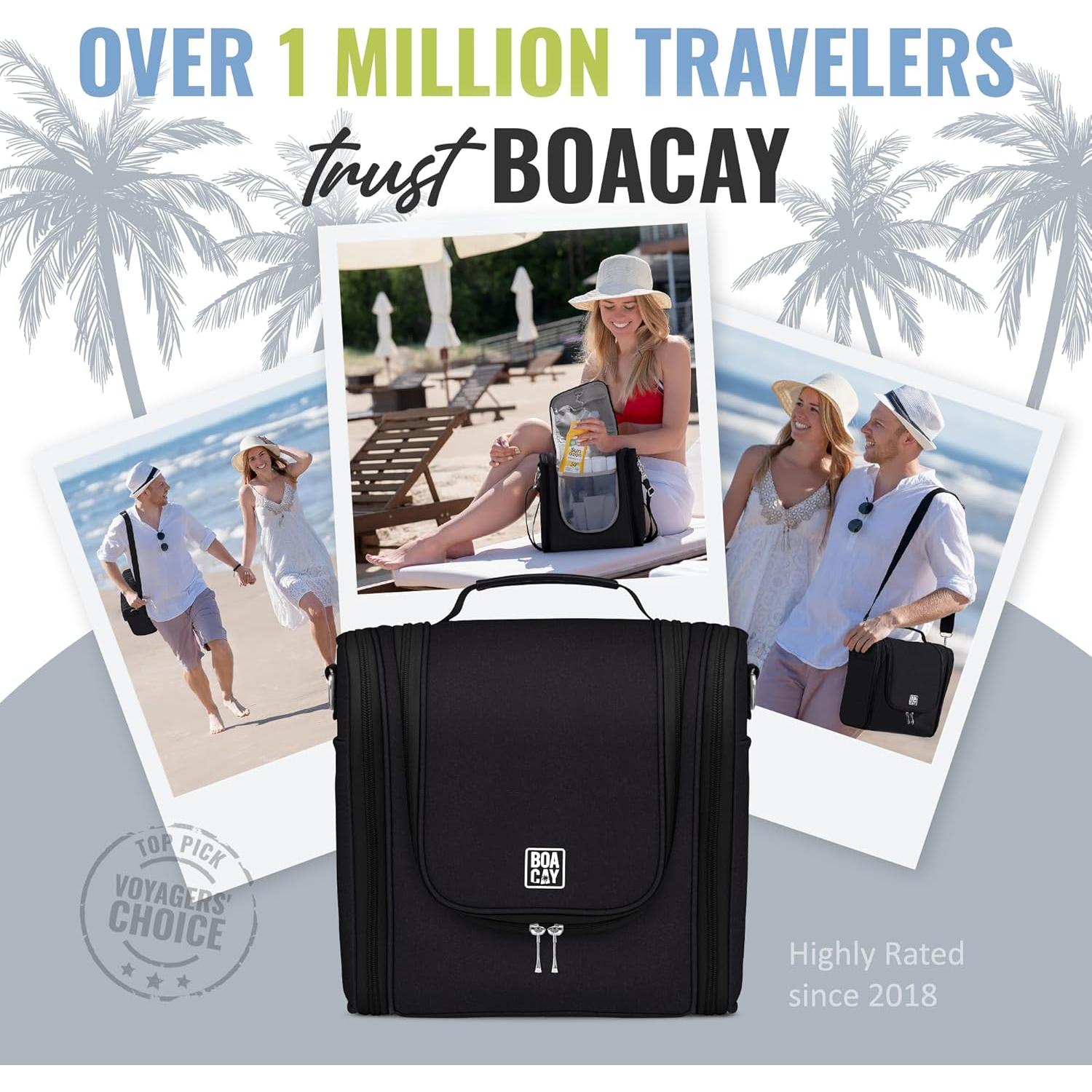 Bolsa de Aseo Colgante Extra Grande BOACAY - Unisex, 29.5x15.2x29 cm