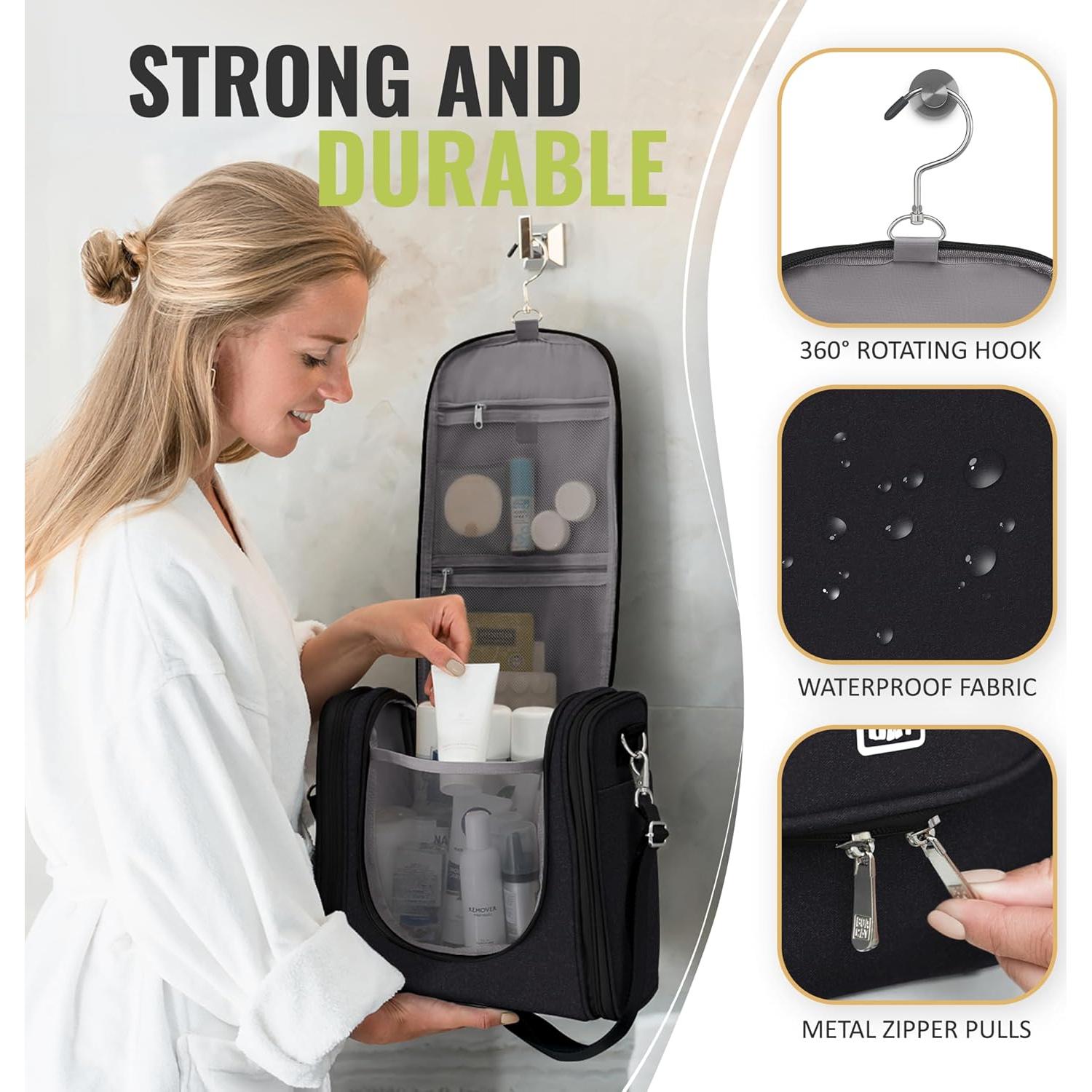 Bolsa de Aseo Colgante Extra Grande BOACAY - Unisex, 29.5x15.2x29 cm