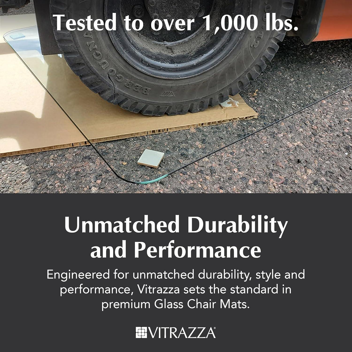 Alfombrilla de Silla de Vidrio Vitrazza 91.4x106.7cm Transparente