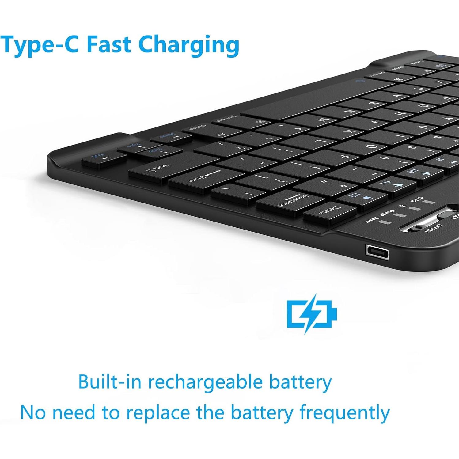 Teclado Bluetooth Ultra Delgado TOHAKATA para iPad y Smartphone