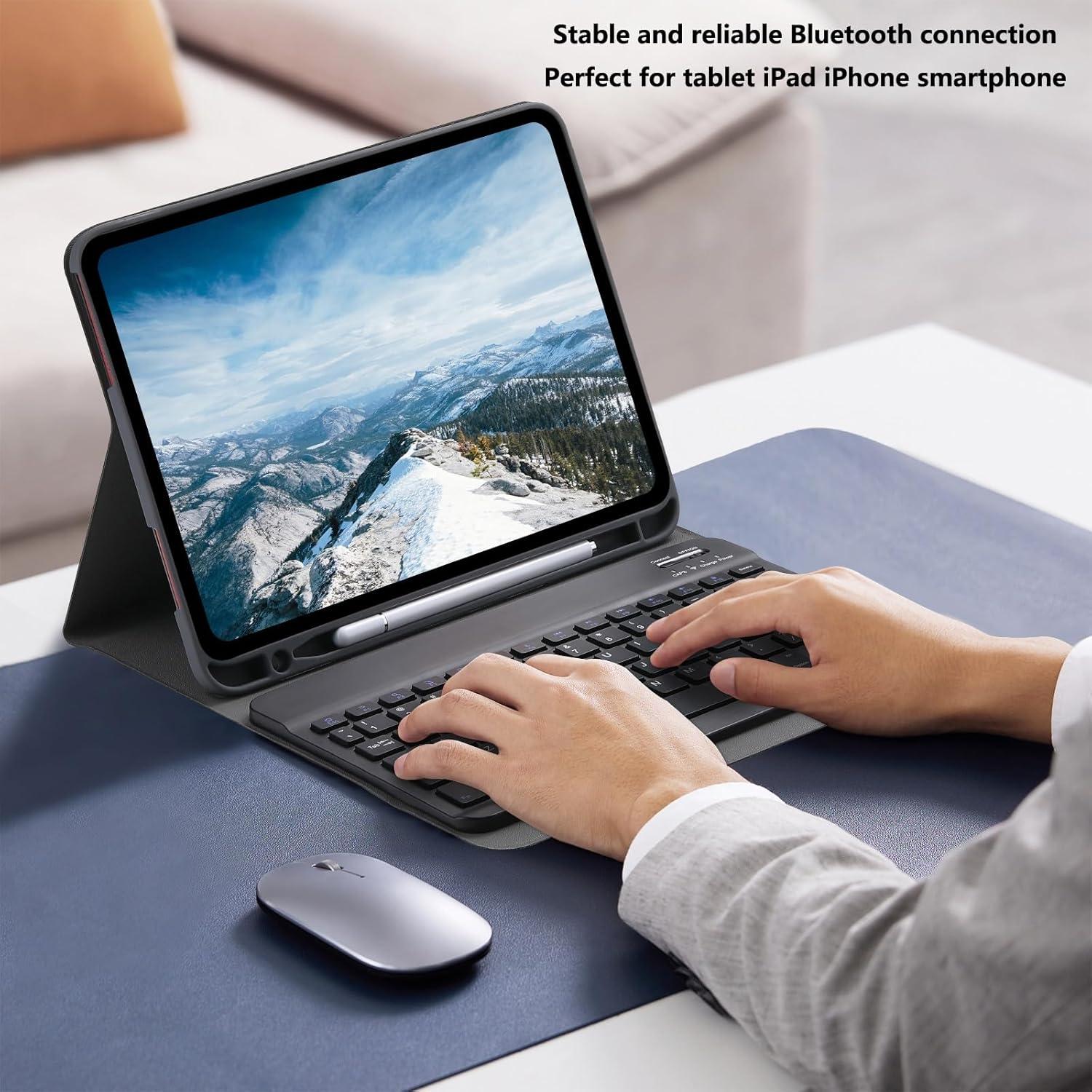 Teclado Bluetooth Ultra Delgado TOHAKATA para iPad y Smartphone