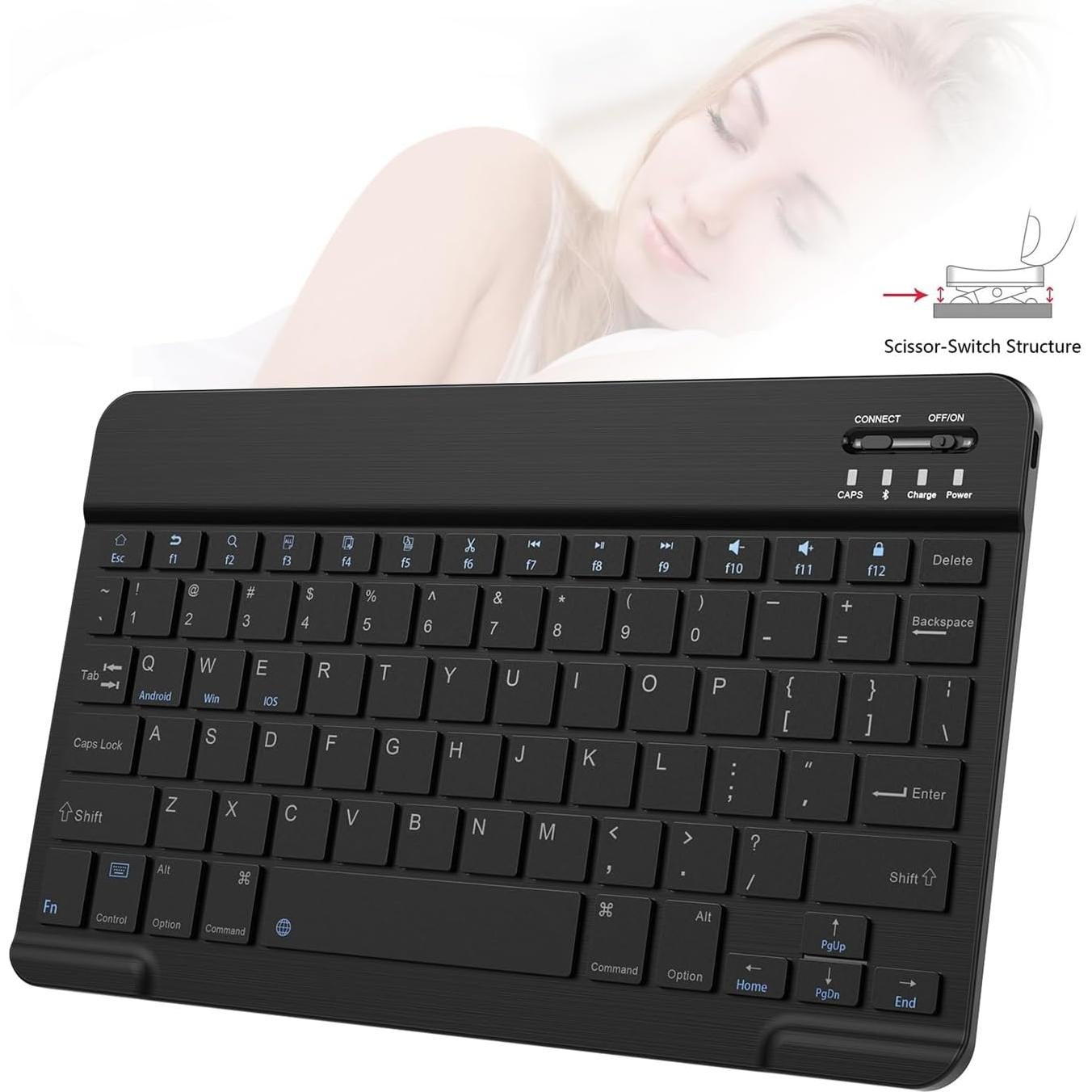 Teclado Bluetooth Ultra Delgado TOHAKATA para iPad y Smartphone