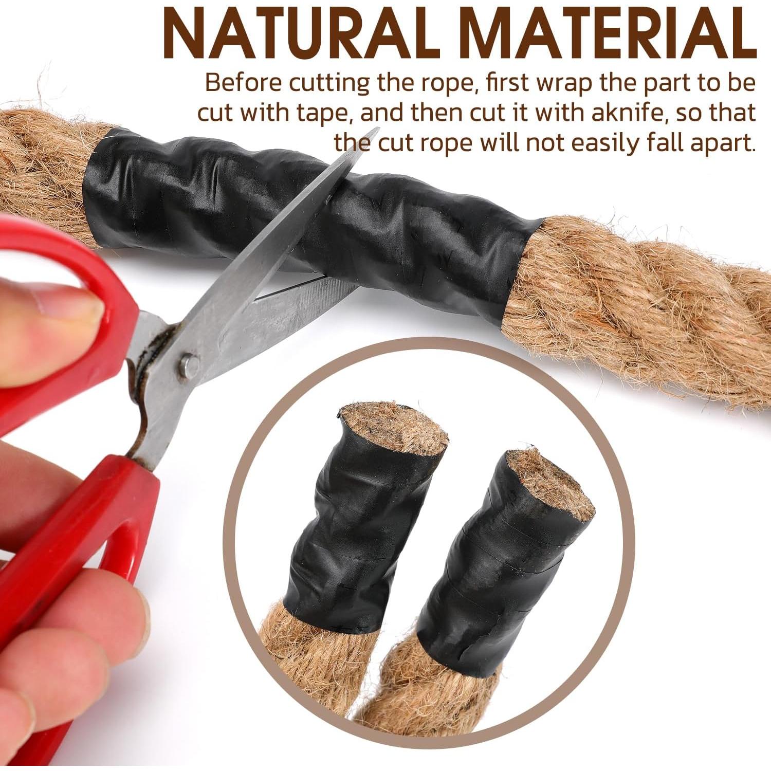 Cuerda de yute natural frtzal 25mm x 30.48m alta resistencia