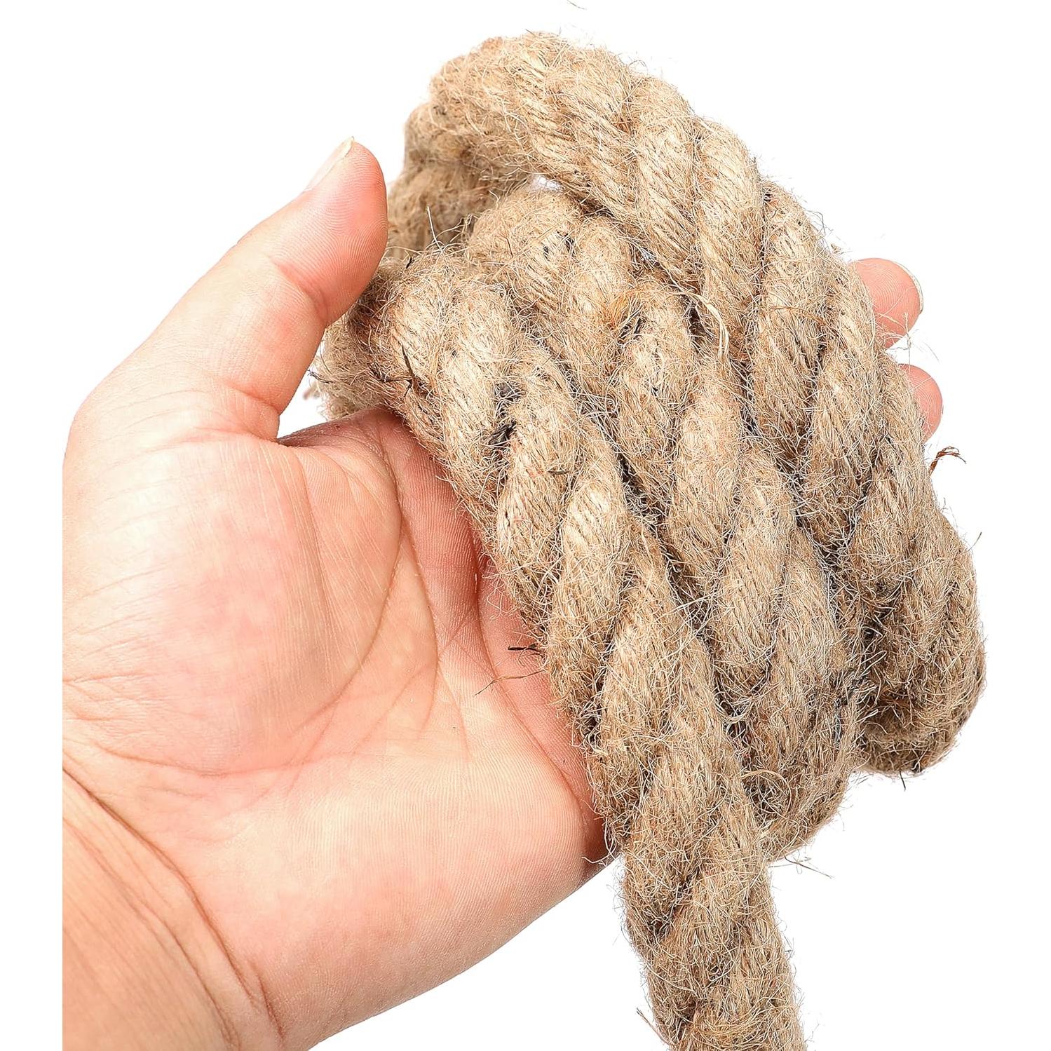 Cuerda de yute natural frtzal 25mm x 30.48m alta resistencia