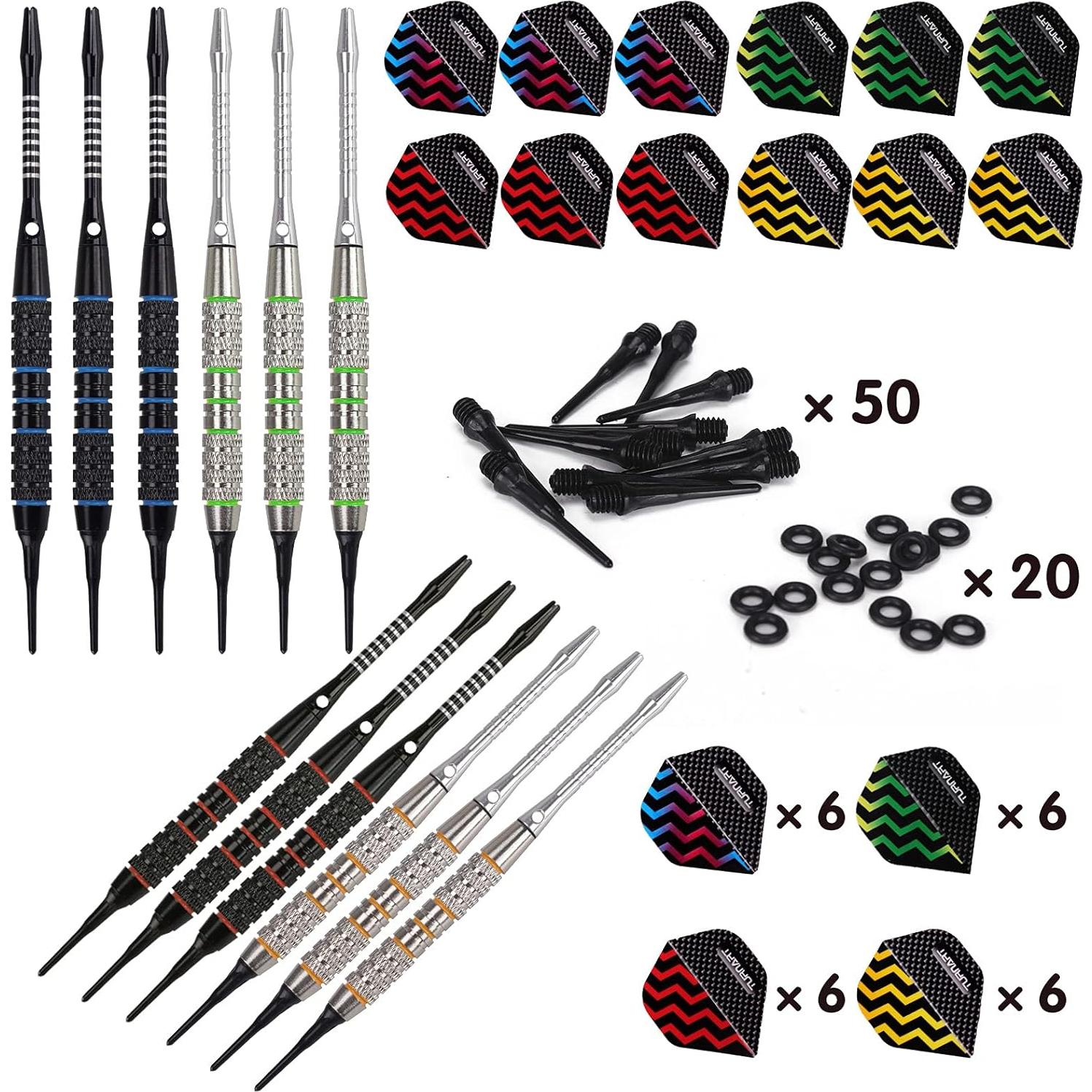 Conjunto de Dardos Punta Plástica Turnart TN07 - 12 Piezas 18g