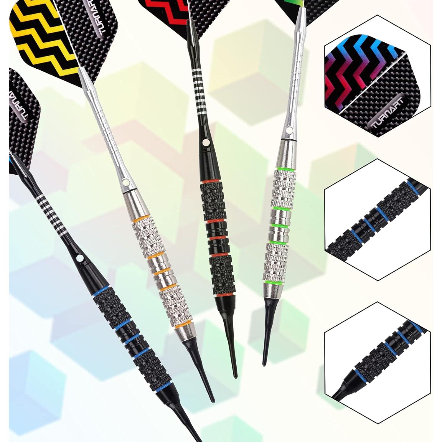 Conjunto de Dardos Punta Plástica Turnart TN07 - 12 Piezas 18g