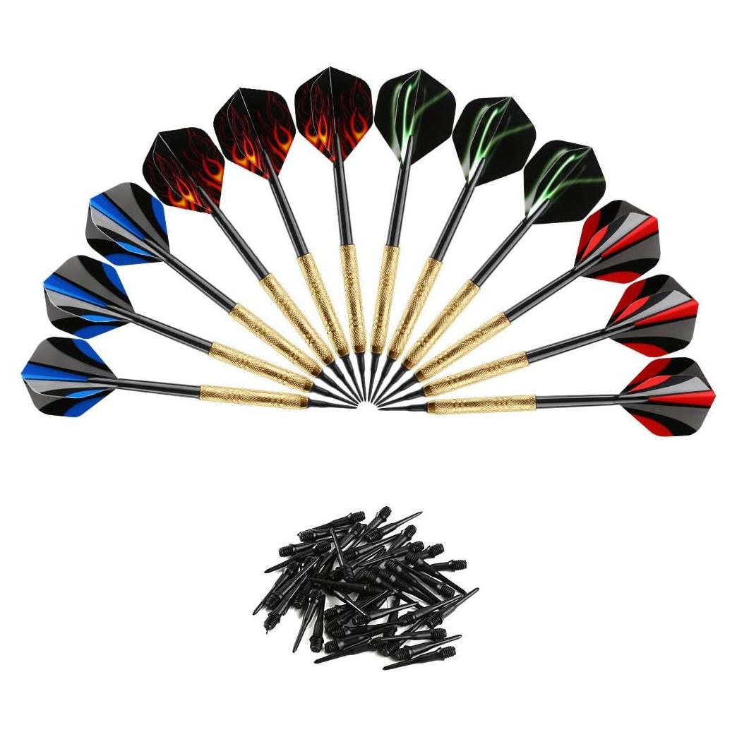 Juego de Dardos Punta Suave Accmor 12 Pcs con 36 Consejos