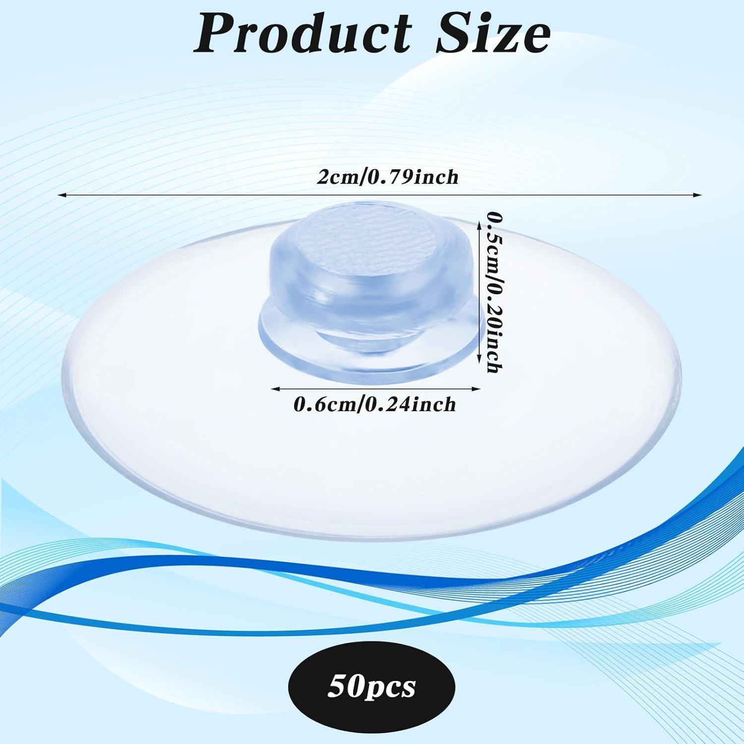 Ventosas Transparentes HJZHII 20mm 50 Pcs Reutilizables