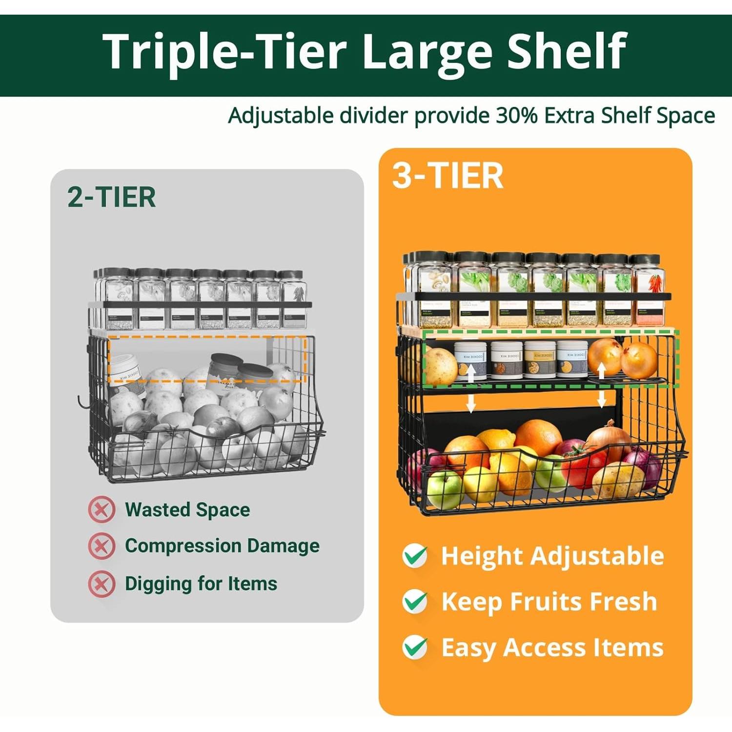 Estante Magnético NRSVIAN 3 Niveles con Divisor Ajustable 15kg