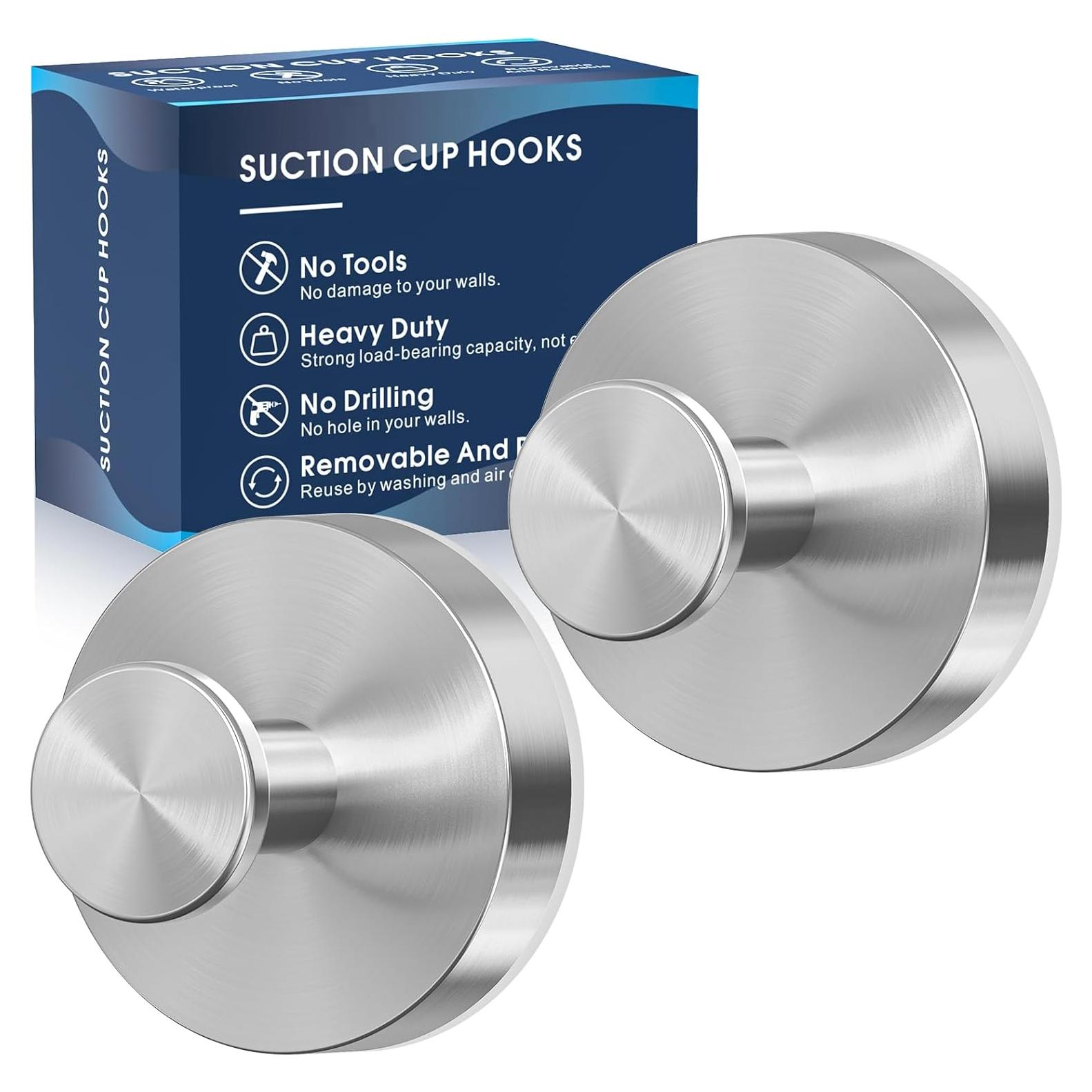 Ganchos de Ventosa para Ducha MOTAIPEAK - 2 Piezas Plata