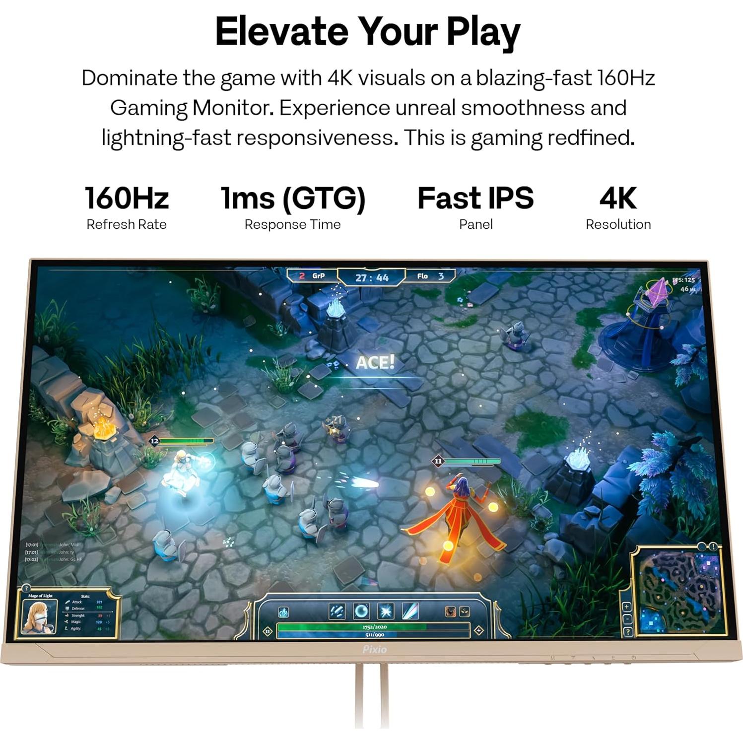 Monitor Pixio PX27U Wave Beige 27" 4K 160Hz 1ms IPS