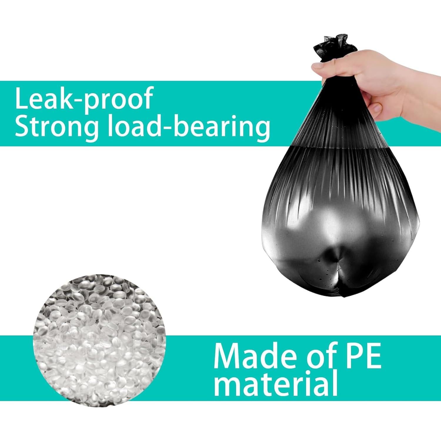 Mini Bolsas de Basura Fuertes GWZiehory 0.5 Gal 300 Cuentas Negro